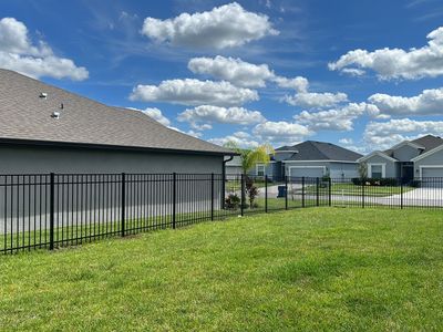 Aluminum Fence Installation using Black 3 Rail Aluminum Fence