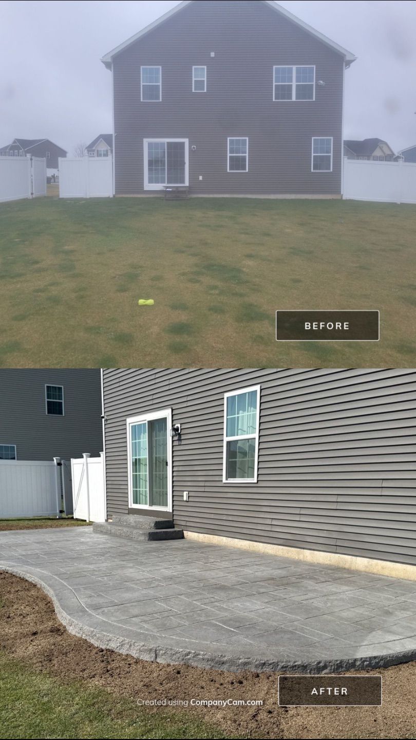 Stamped English Rivenstone Concrete Patio  by NG Masonry & Construction LLC