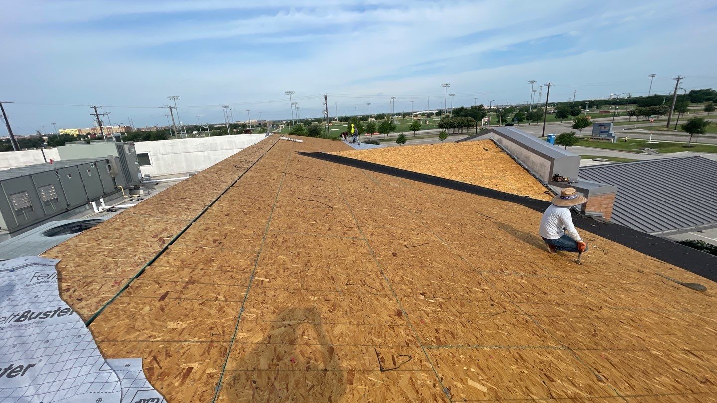 Commercial Re-Roof in Frisco. TX by Roof Experts