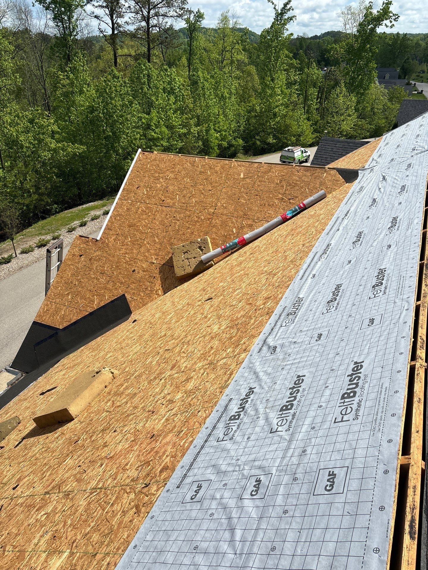 Residential Roofing Installation using GAF Timberline HDZ Weatherer Wood by Rainstoppers Roofing