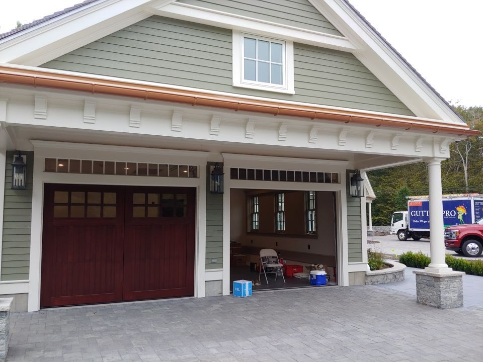 Berkley, MA Gutter Installation using 6" Coppertone Half Round Aluminum Gutter by Gutter Pro Enterprises