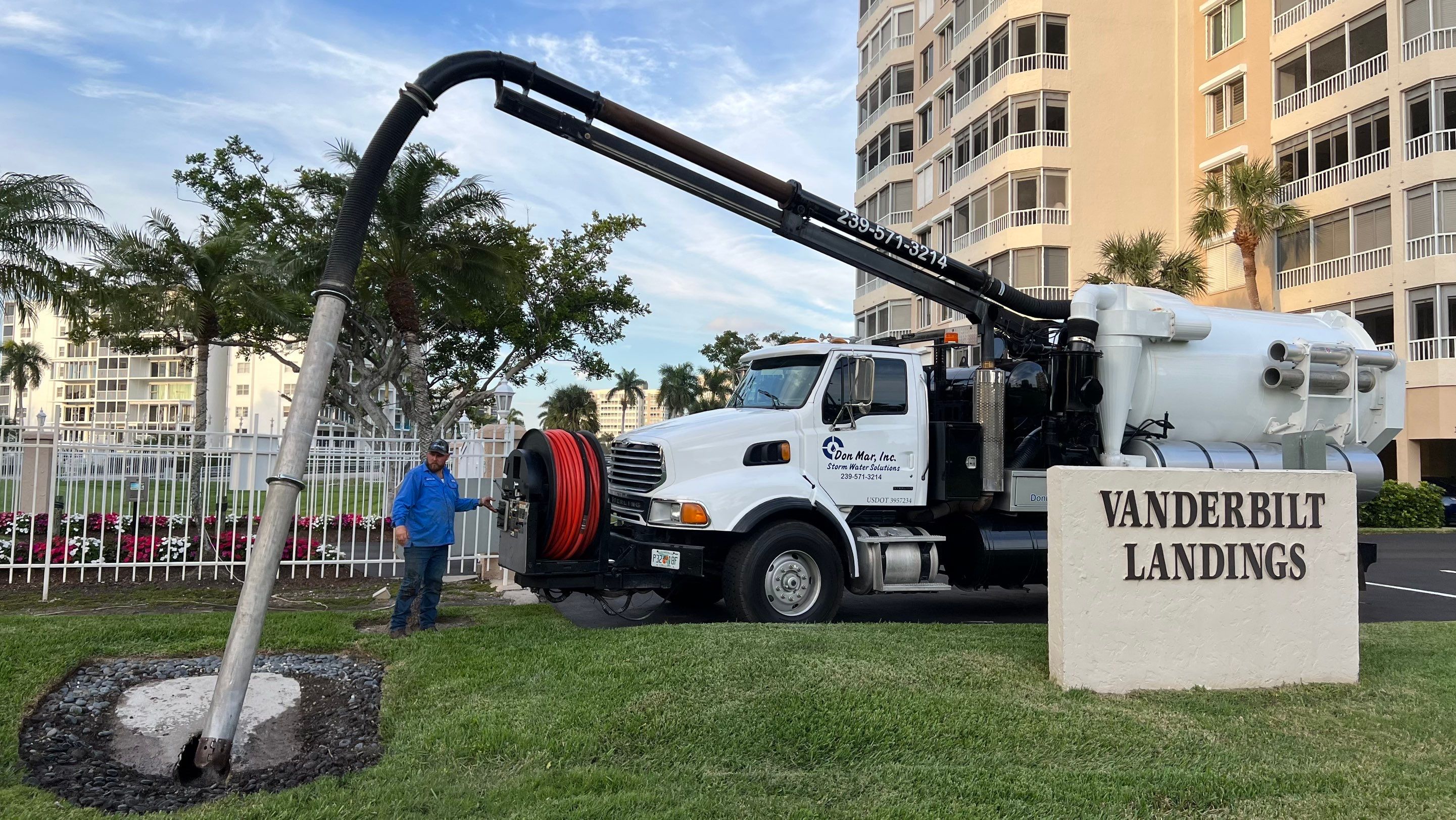 Condo Storm Water System Cleaning and Maintenance From Hurricane Ian by APS Power & Water
