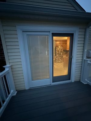 New Deck with Sliding Patio Door