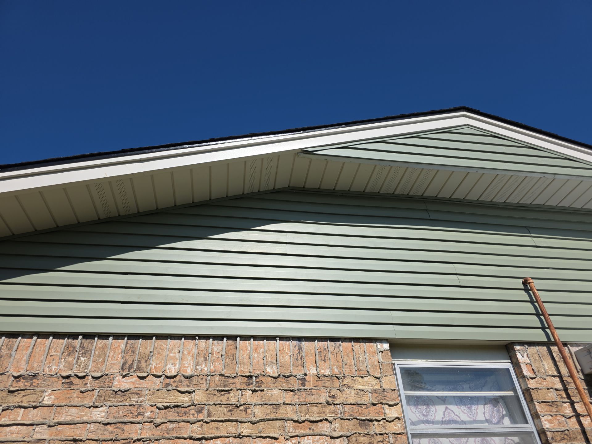 New roof & siding and interior repairs paid by insurance. Along with new roof sheathing.  by In & Out Construction & Remodeling, LLC