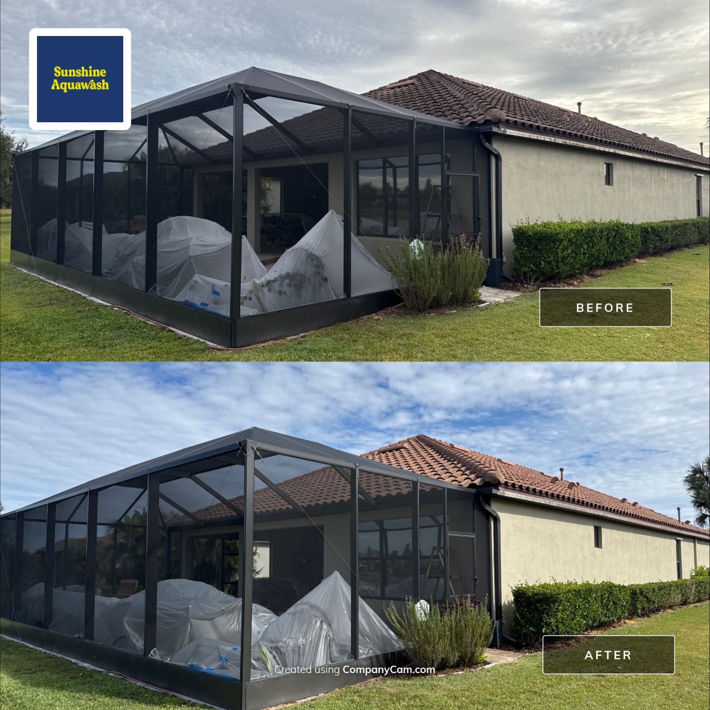 🌿 Tile Roof Cleaning in Lakewood Ranch — Safe for Plants & Tortoise-Friendly! 🐢✨ by Sunshine AquaWash