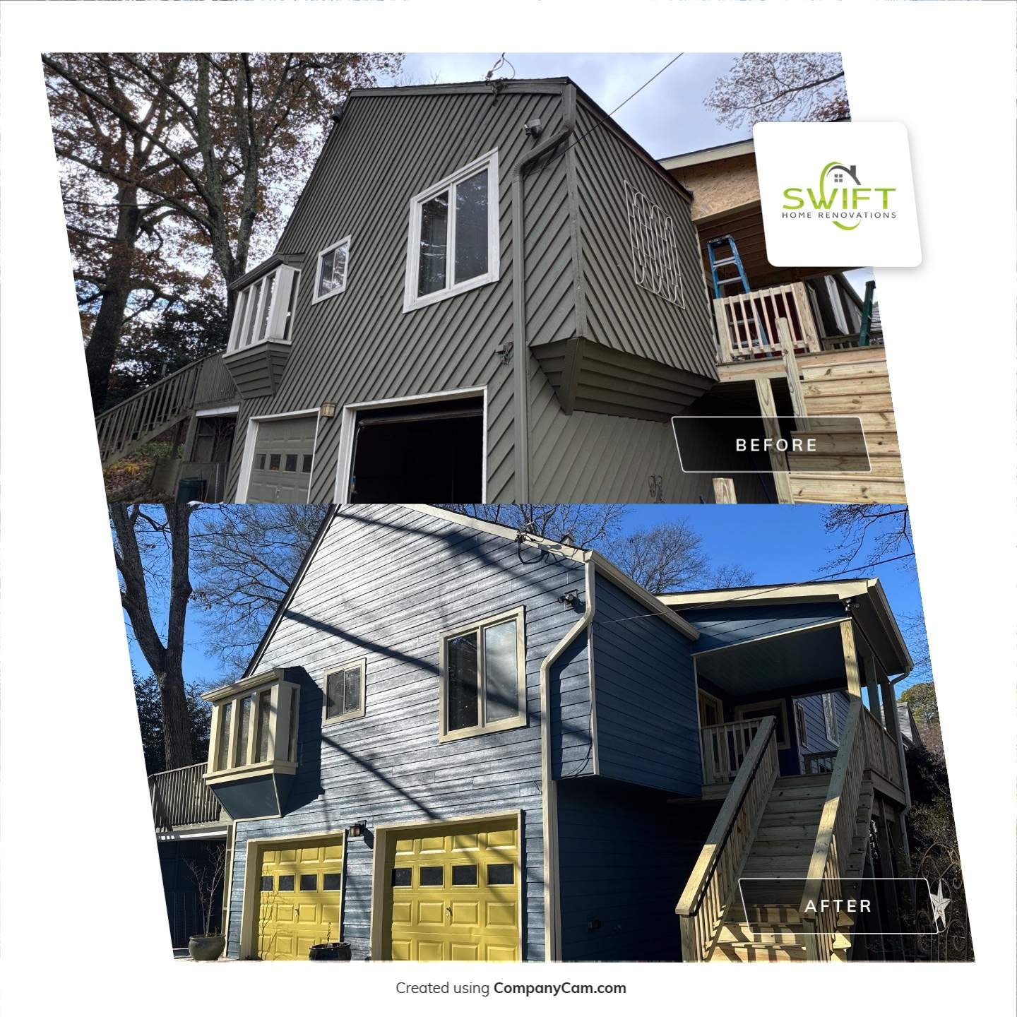 Full Exterior Siding Replacement and Deck Renovation in Marietta by Swift Home Renovations