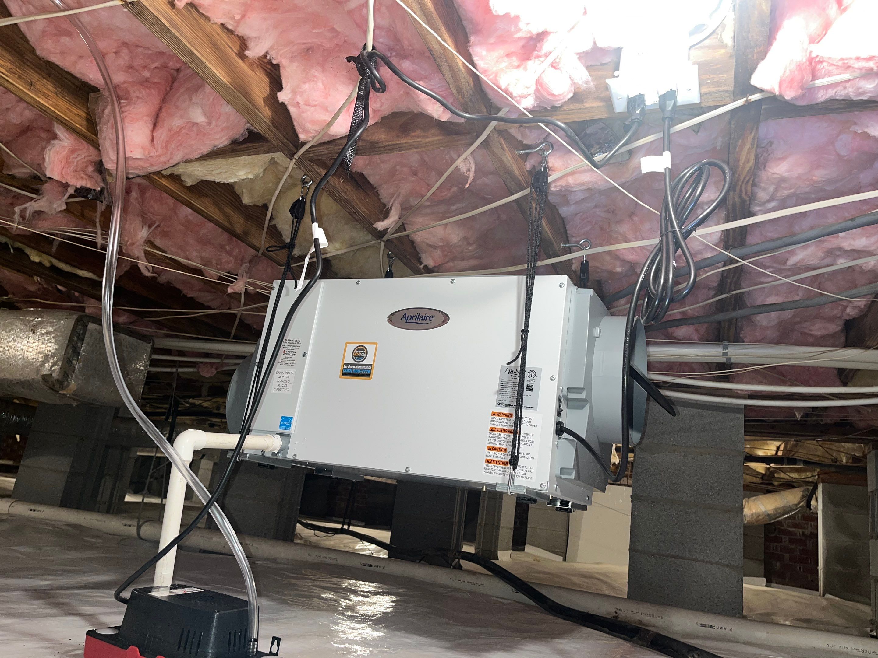 Dehumidifier and Moisture Barrier install with Structural repairs. by Impact Crawlspace