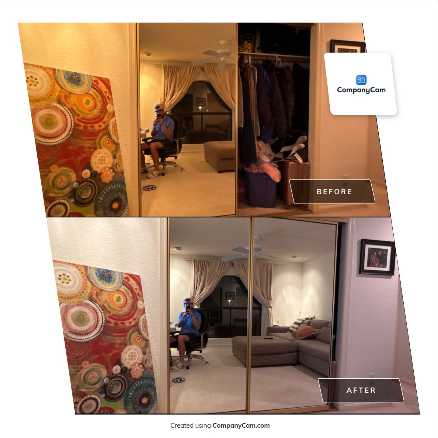 Basement Remodel using wood by CompanyCam Sales Demo