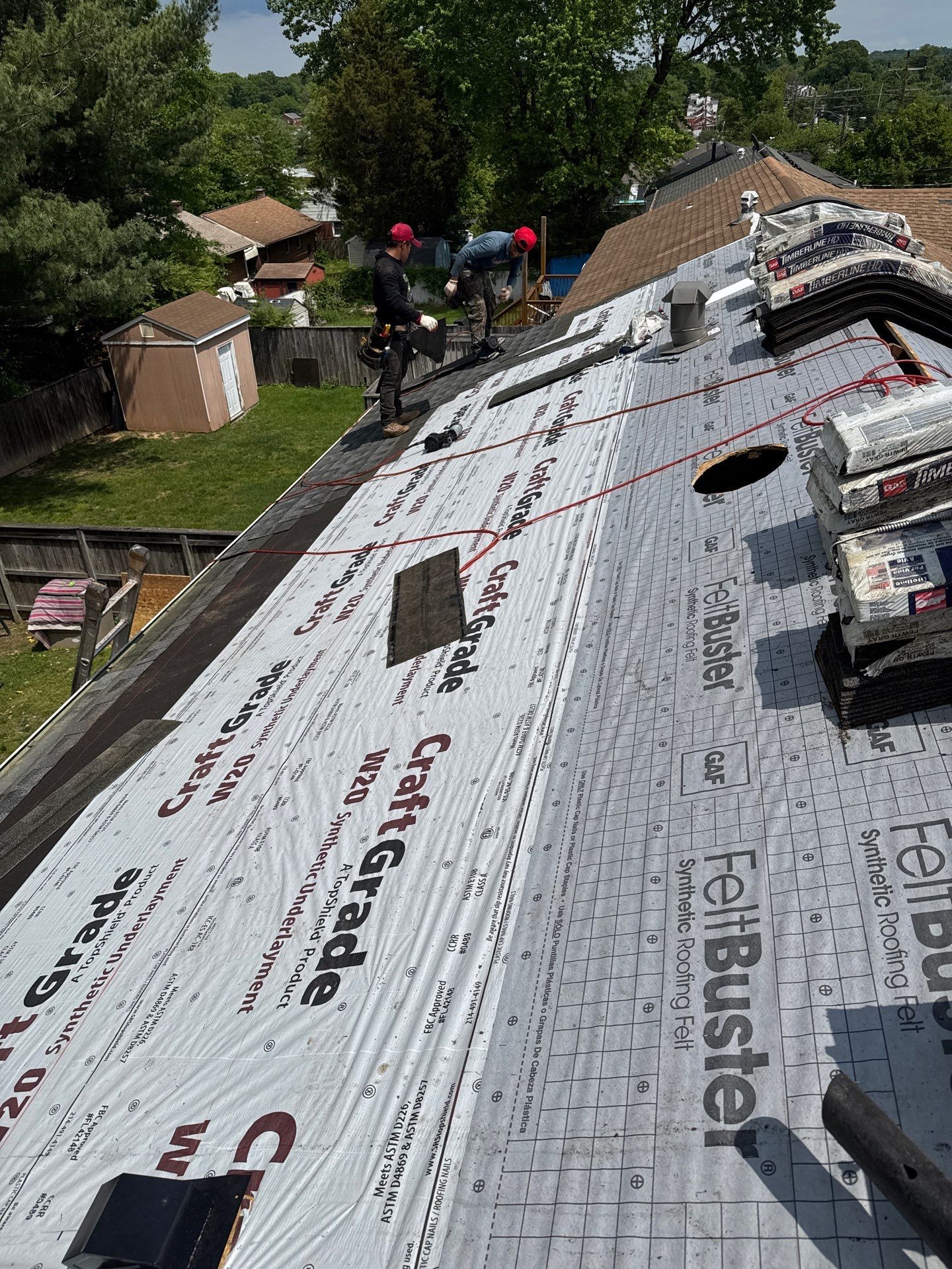 Residential Roofing Installation using GAF HDZ SHINGLES by La Bendicion Contruction Llc