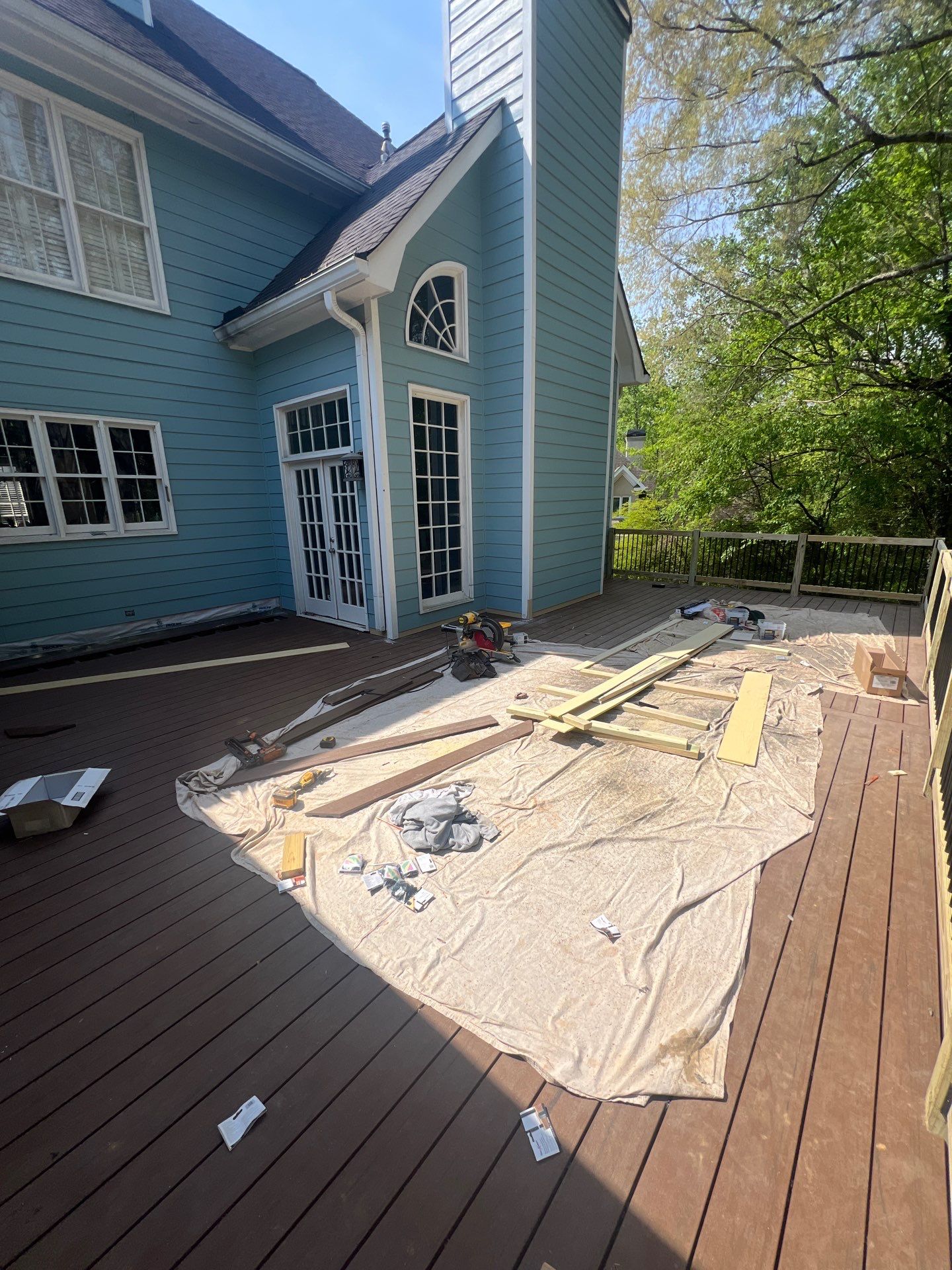Custom Elevated Composite Deck Installation in Marietta by Swift Home Renovations