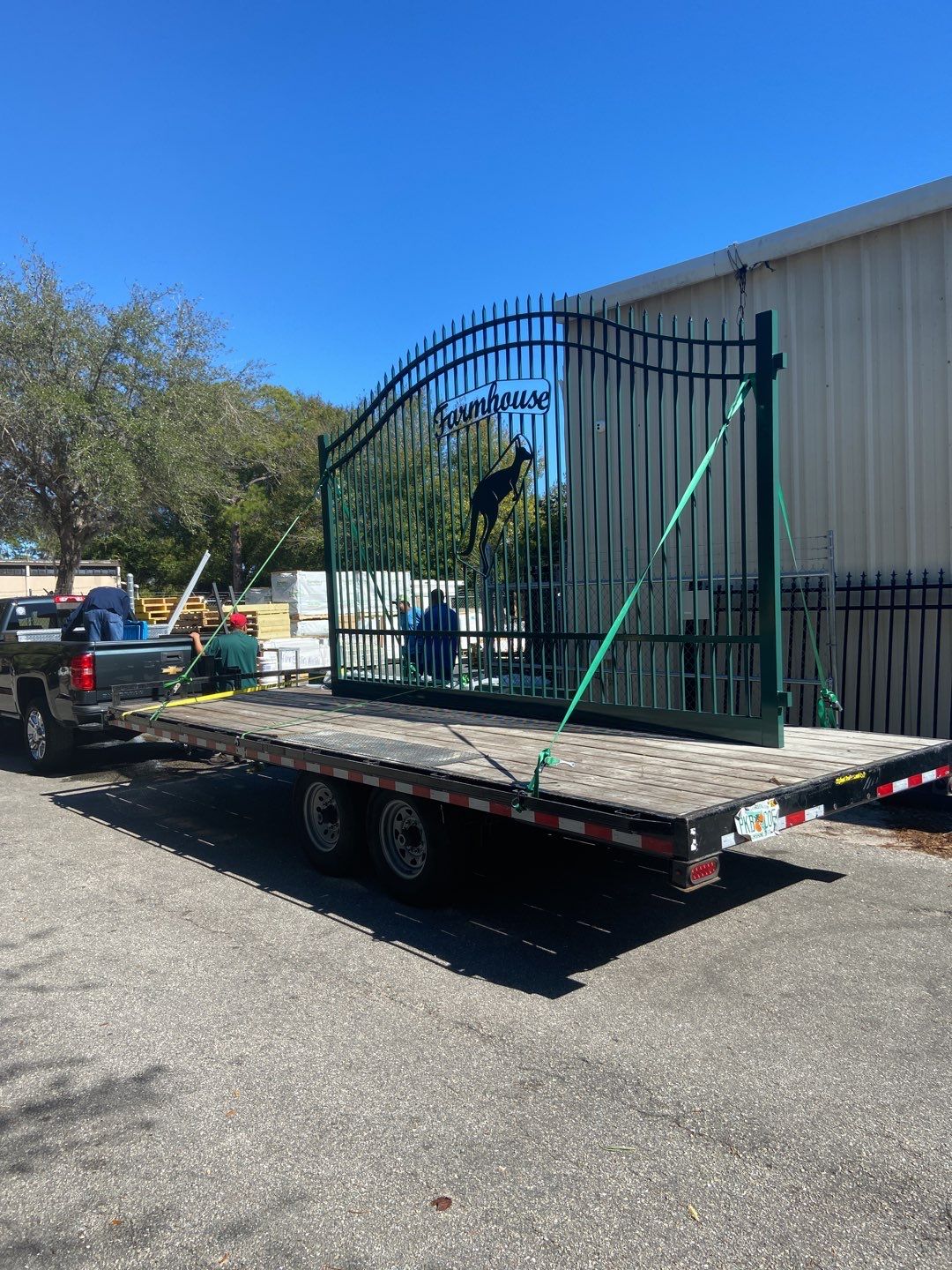 Farmhouse Estate Gate With Liftmaster Gate Operator by Asap fence and gates, LLC