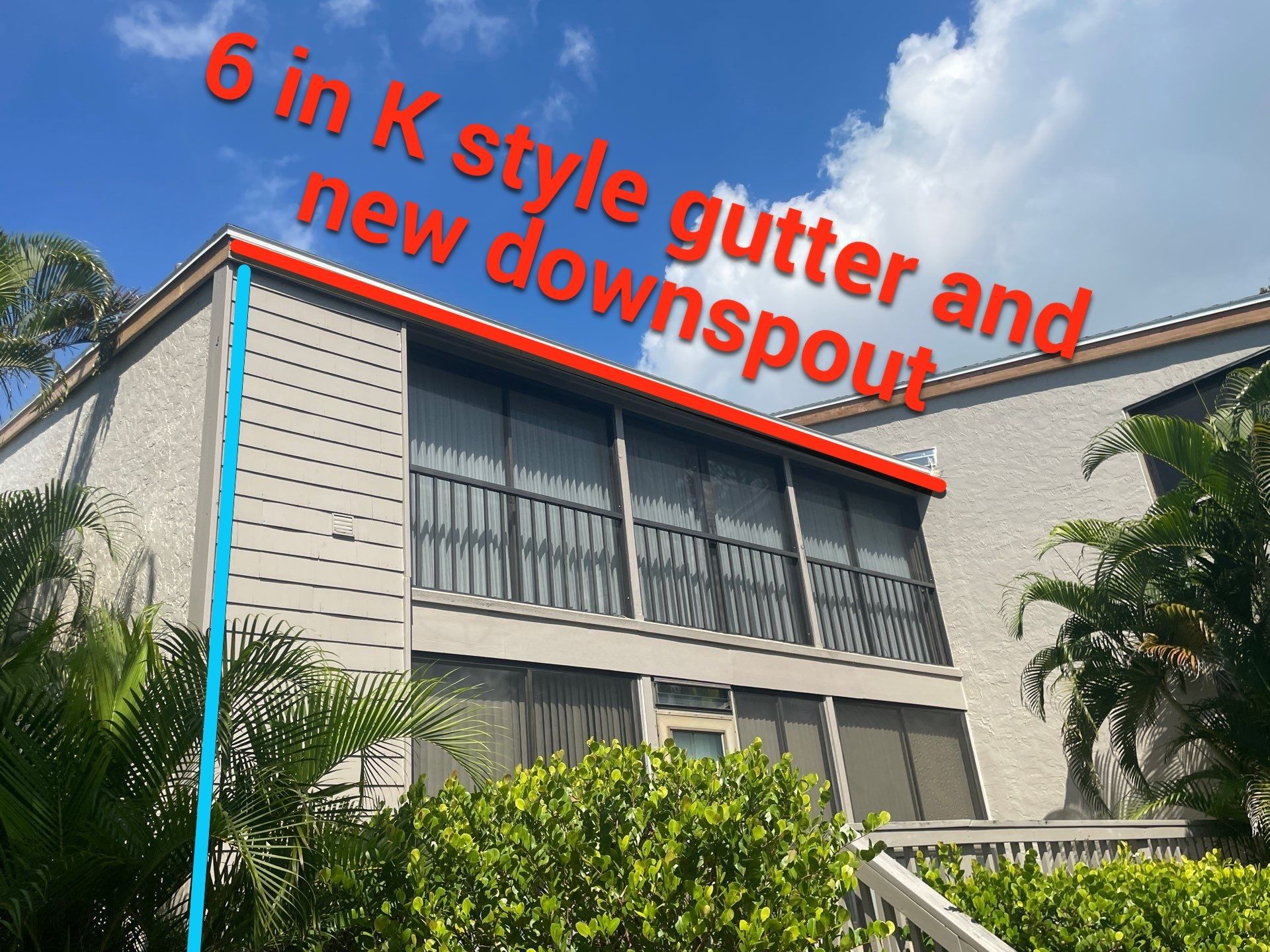 White Gutters Repair and Installation in Sarasota FL by Gutter Professors