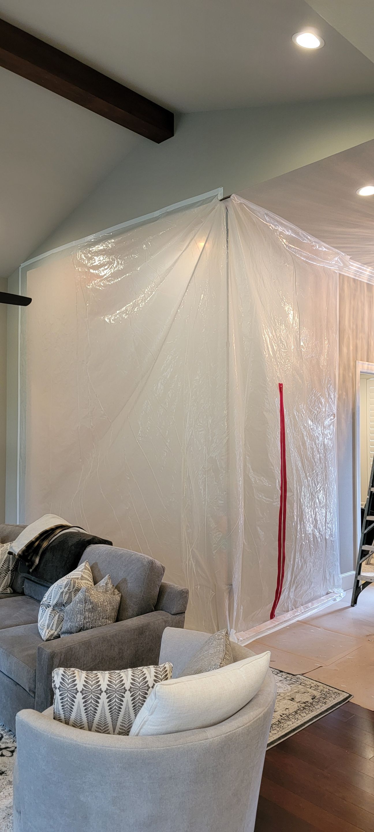 Closet transformation to coffee nook with custom shelves and LED lighting.  by Crm Services Llc