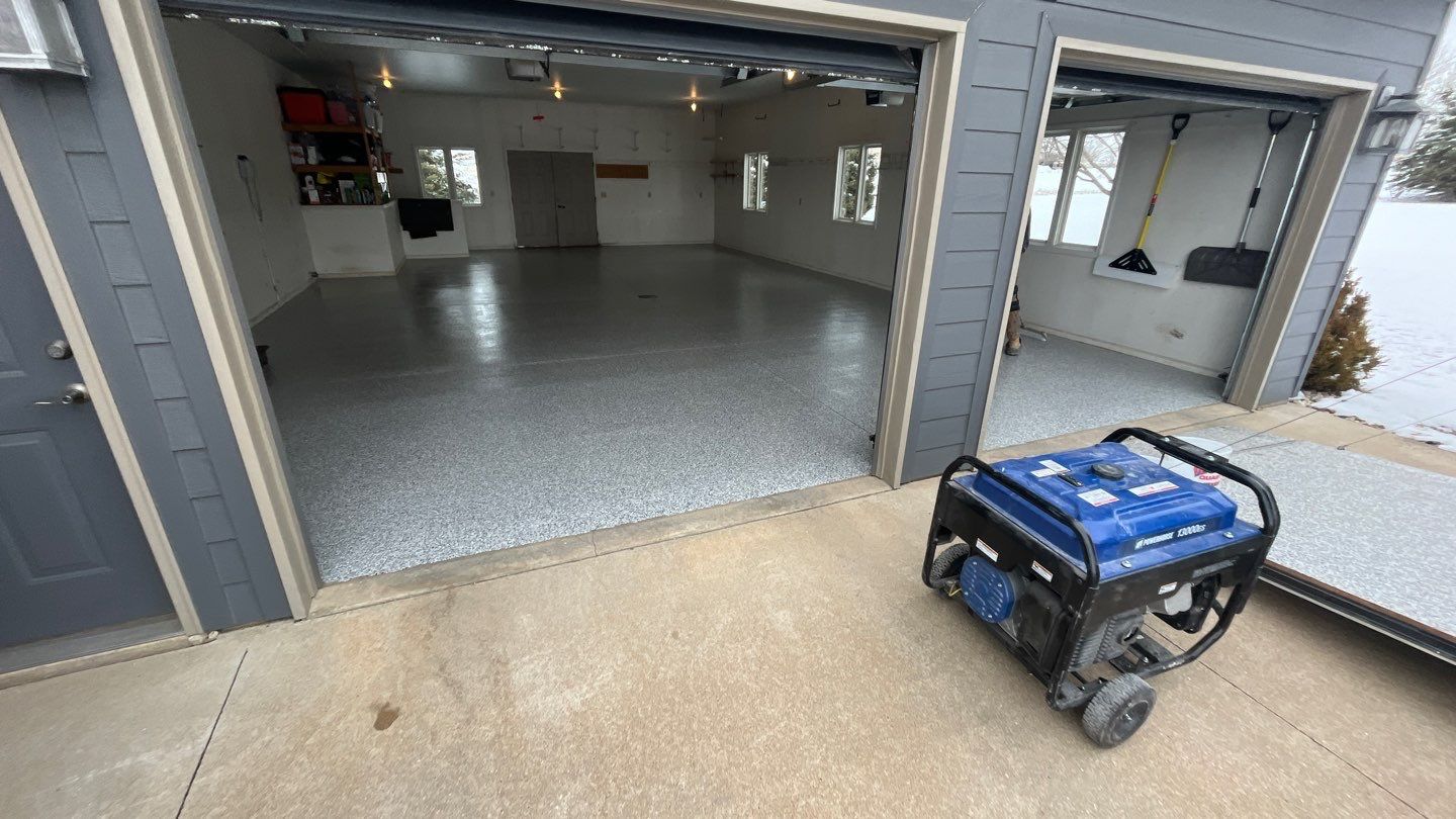Garage using Slate Stone by Select Painting, Coatings & Garage Cabinets