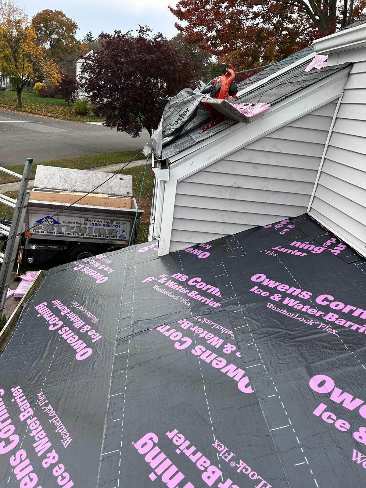 Residential Roofing Installation using Owens Corning TruDefinition Slatestone Gray by A Plus Exterior