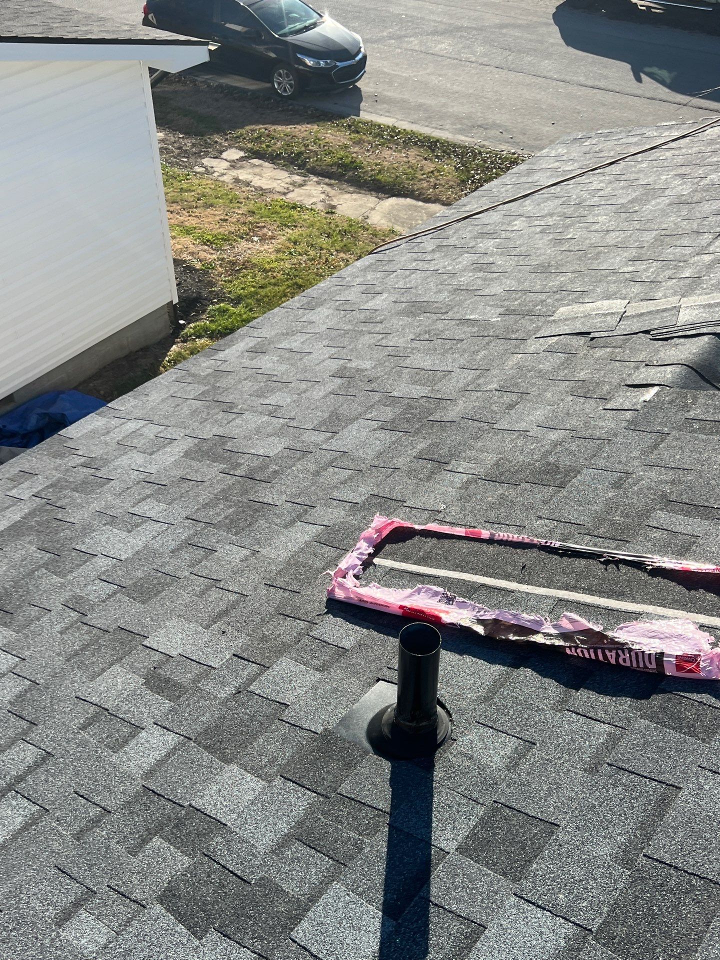 Residential Roofing Installation using Duration Series Shingles - Slatestone Gray by RoofX 