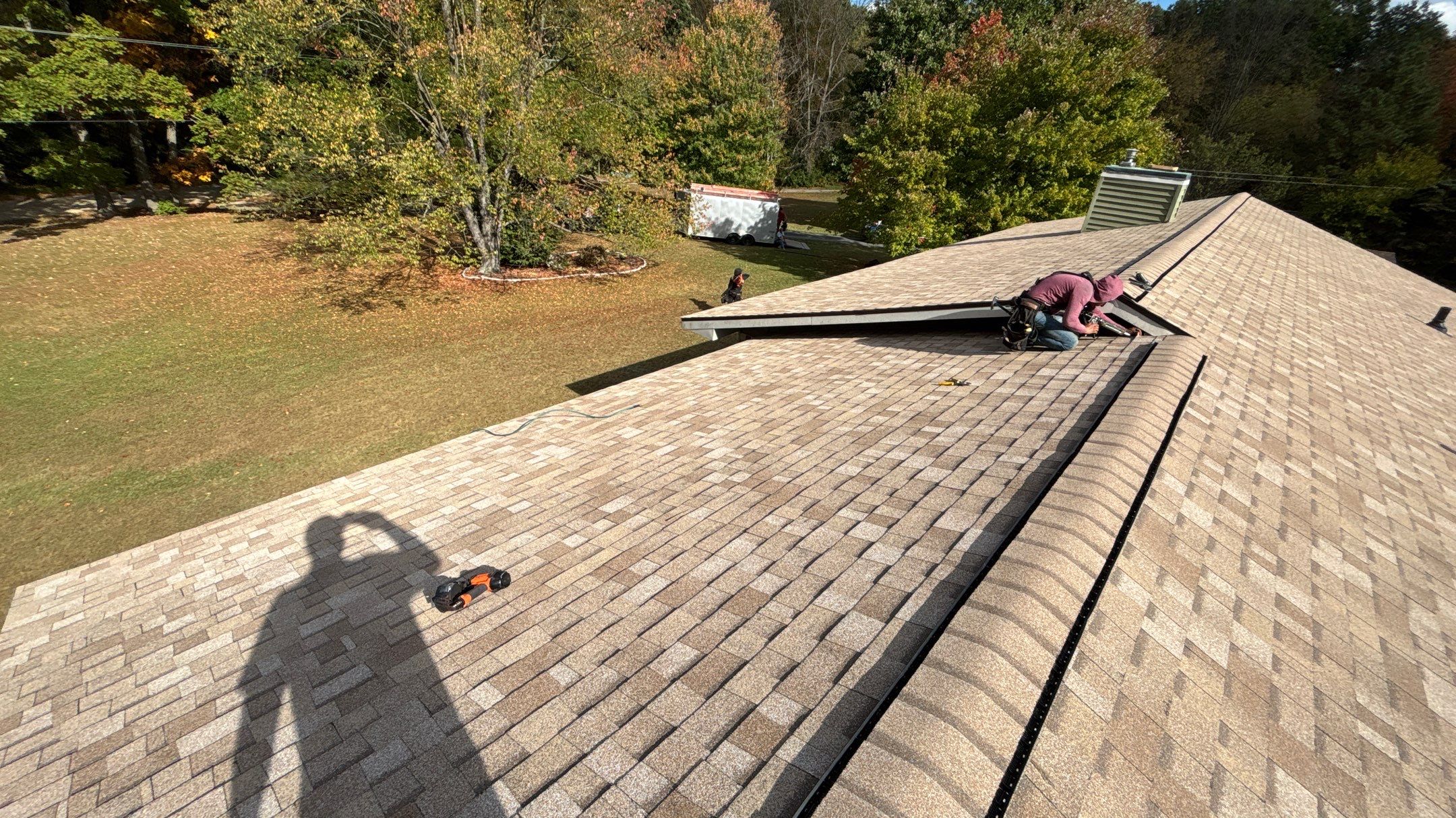 Roof Replacement using Owens Corning Sand Castle and Siding Replacement using Odyssey Plus D4" Wood Grain by 180 Contractors