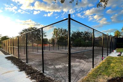 Chain-link Fence Installation using 8Ft Tall Black Chainlink Fence