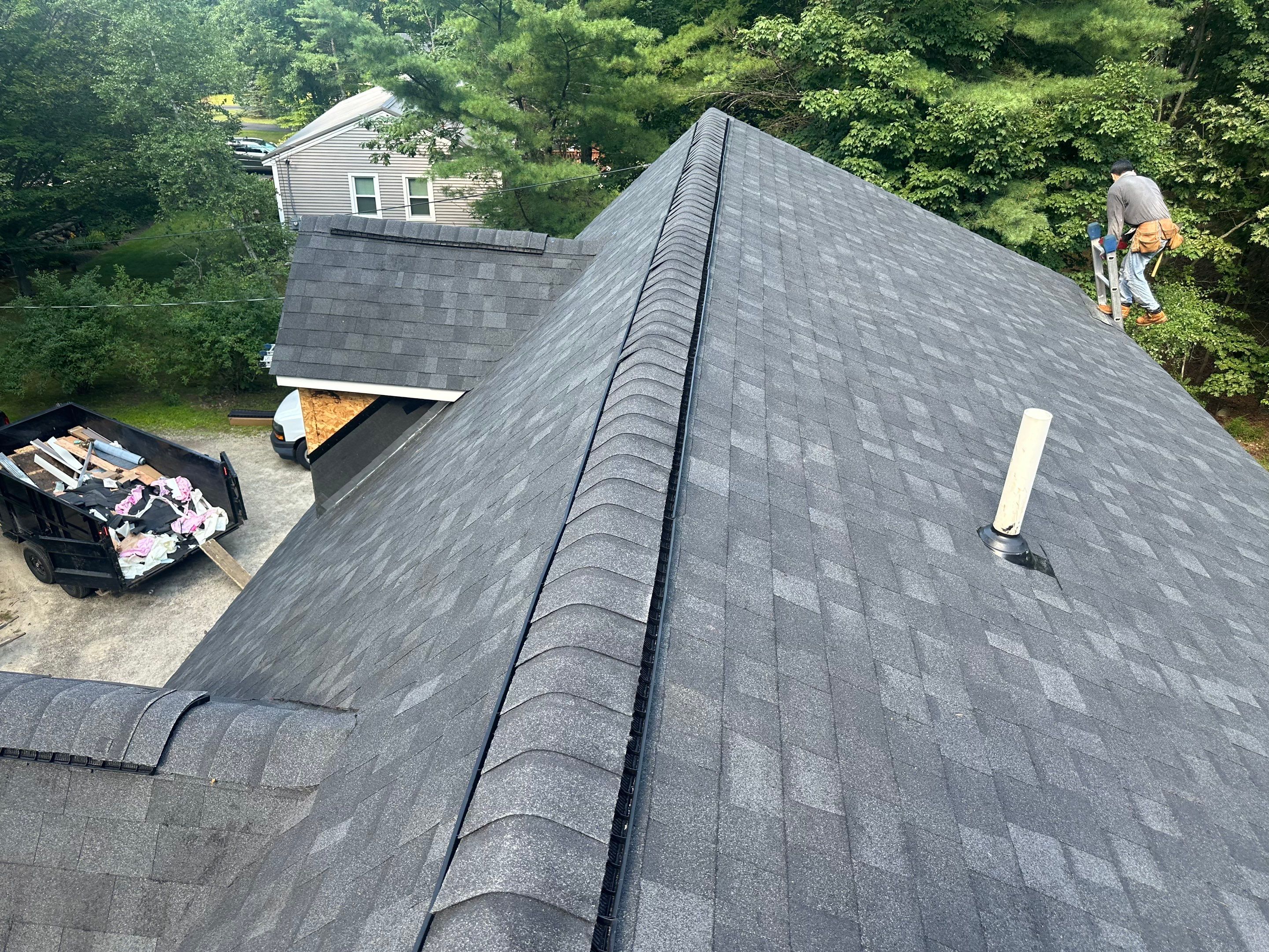 🏠 Another New Asphalt Roof CRUSHED in Northwood, NH! 🔨🌲 by Tall pine roofing