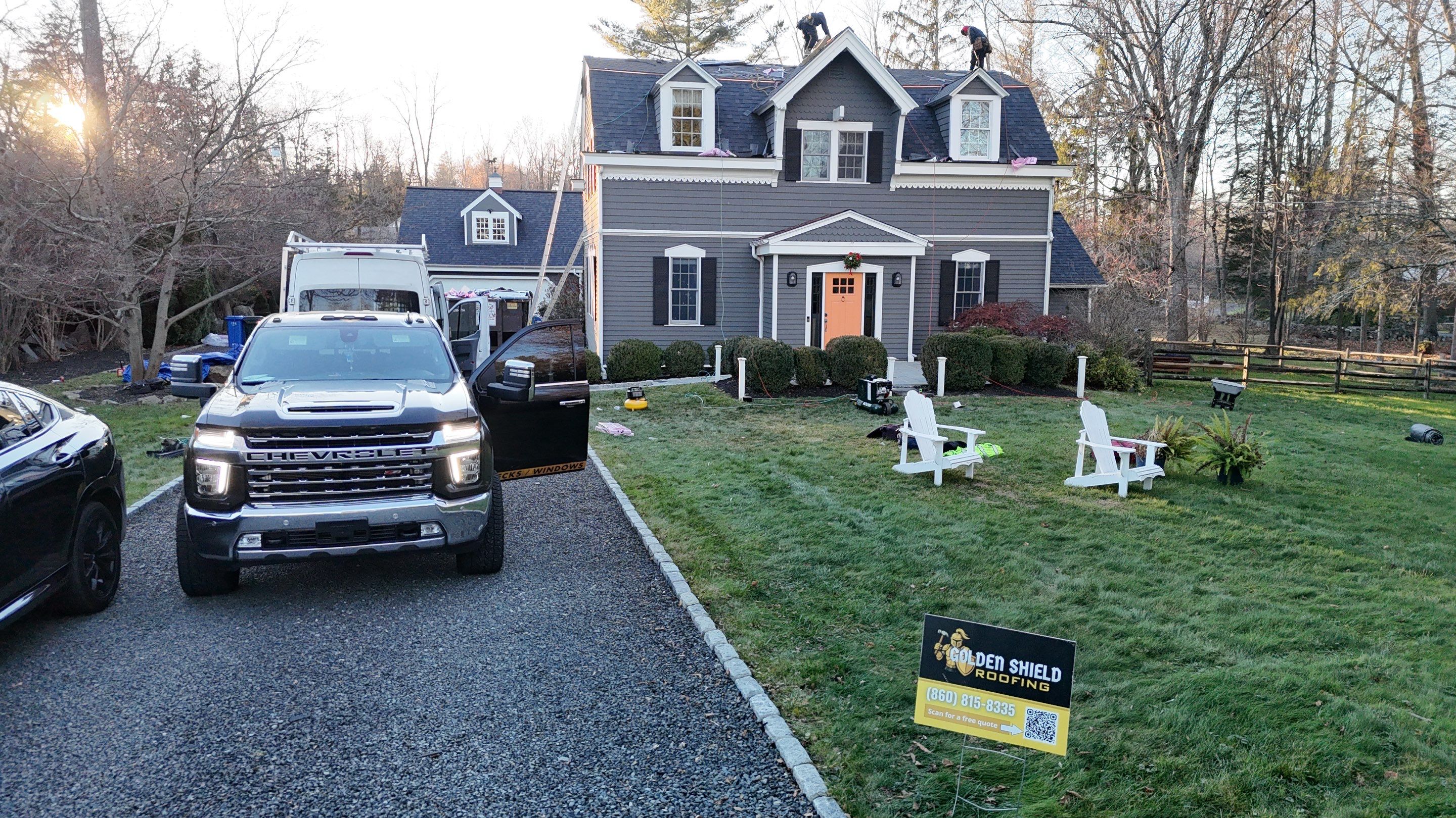 Owens Corning Duration: Onyx Black in Ridgefield, Connecticut by Golden Shield Roofing