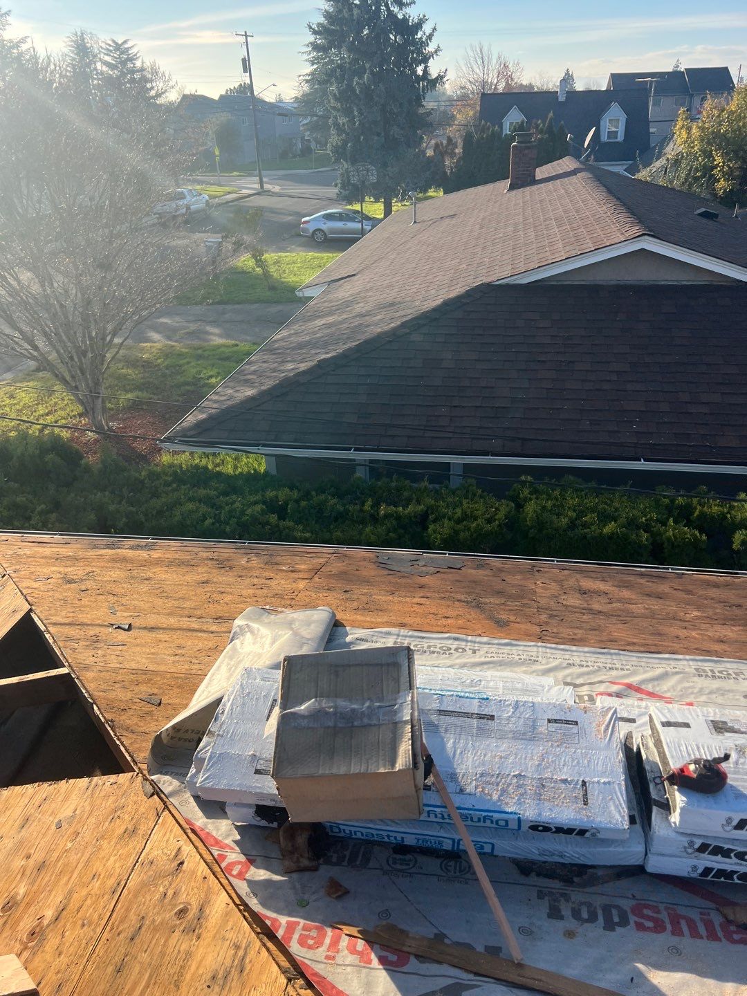 Residential Roof Installation: IKO Dynasty 30 Year Shingle Color: Frostone Grey by Orezona Building & Roofing Company, Inc.