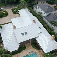 .032 Aluminum 1.5" Mechanical Seam Regal White  by Total Roofing System The Metal Roof Experts