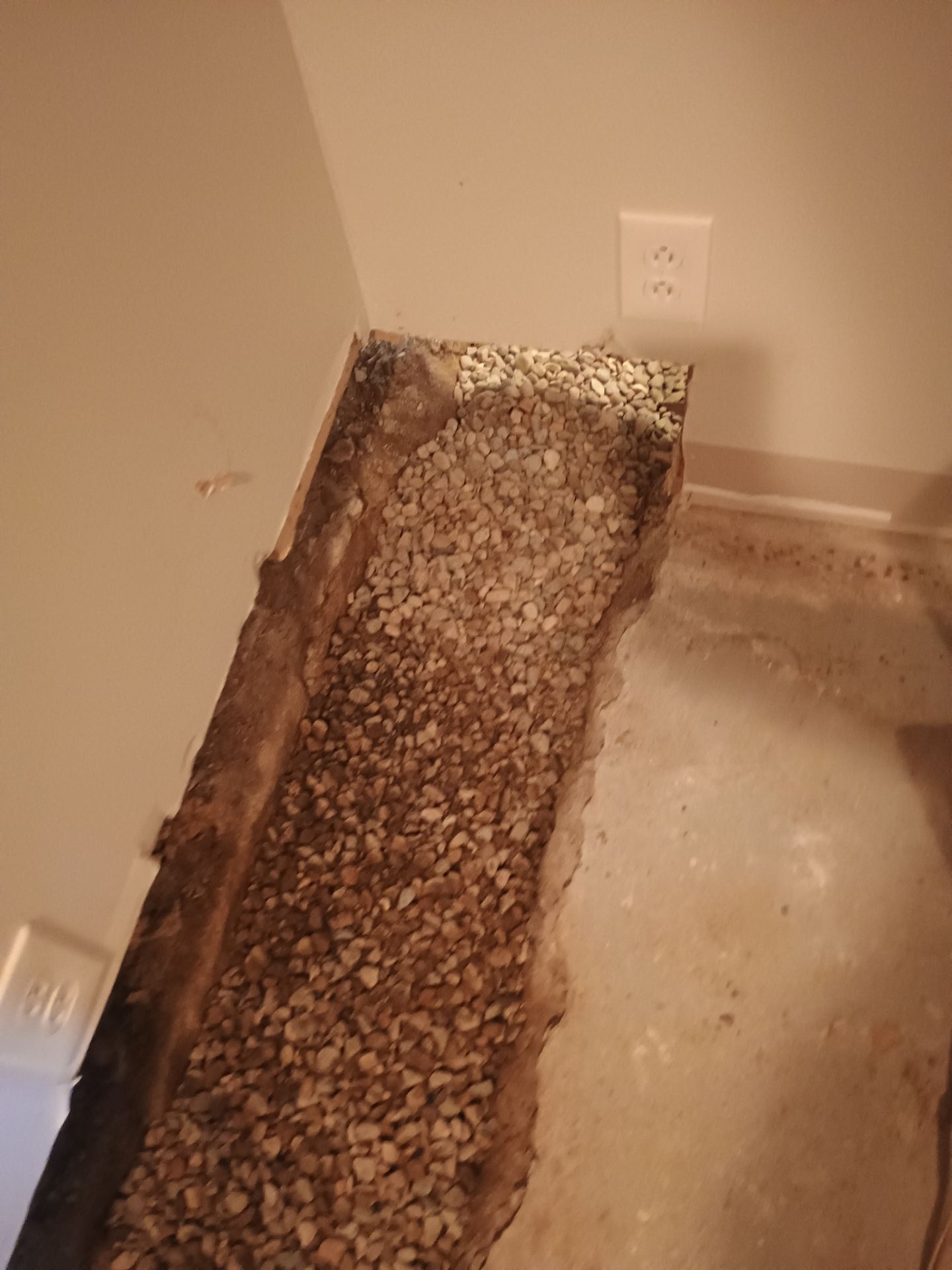 Interior Drain Tile in a Finished South Minneapolis Basement by Waterproofing Northeast