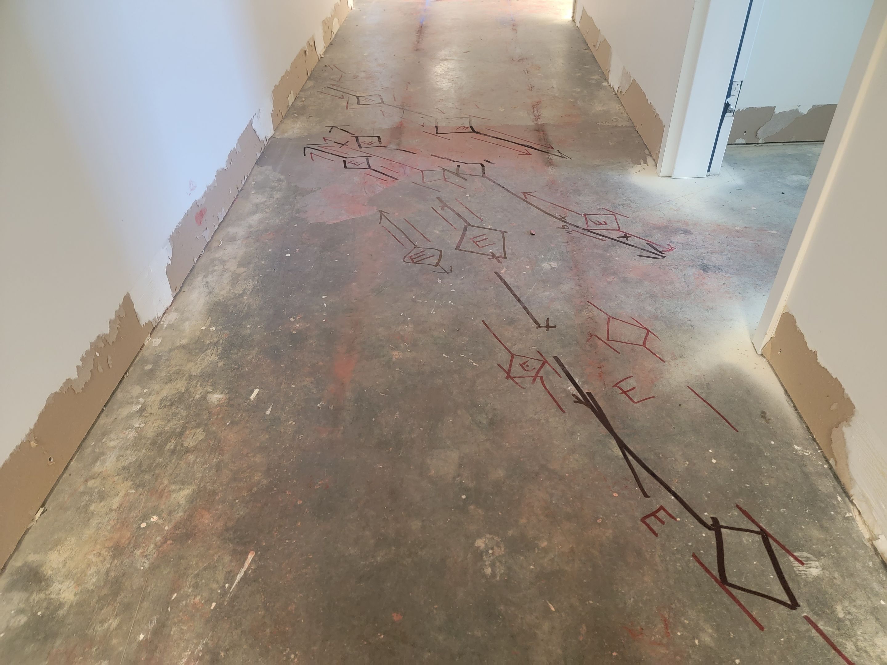 Concrete Scanning for new sewer line install by Alsip Locating Service, LLC