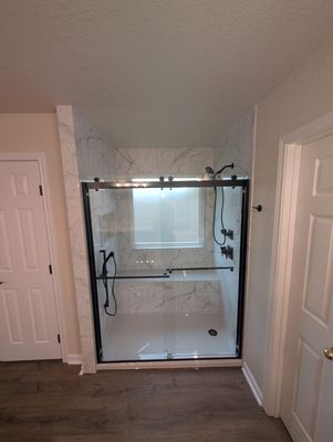 San Antonio Tub-to-Shower Conversion Before and After