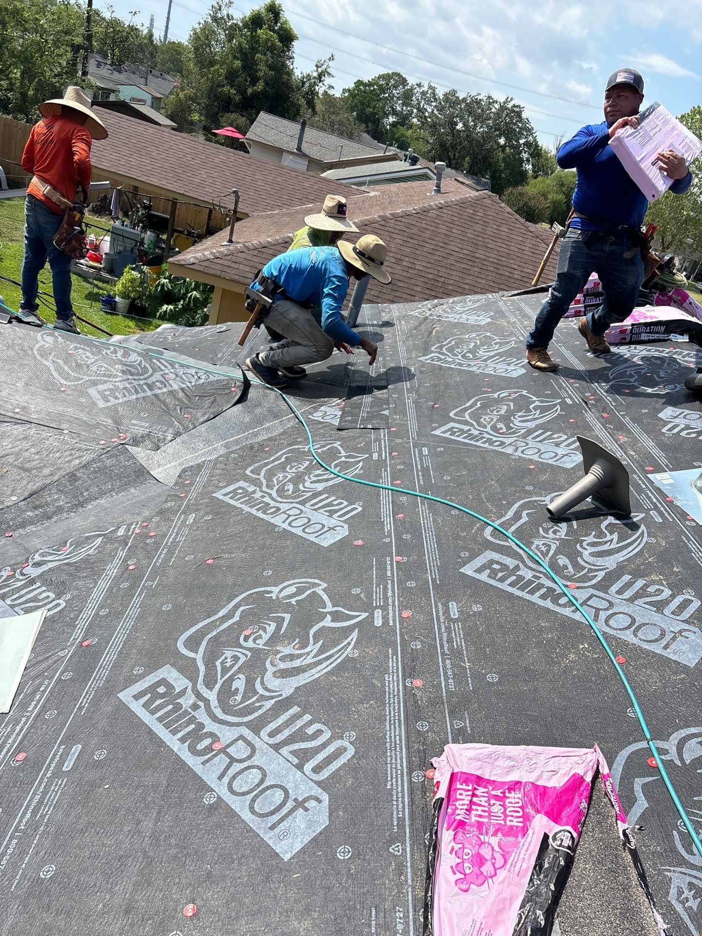 Residential Roofing Installation using Owen's Corning Duration (Lifetime) Shingles by Roof Repair Company