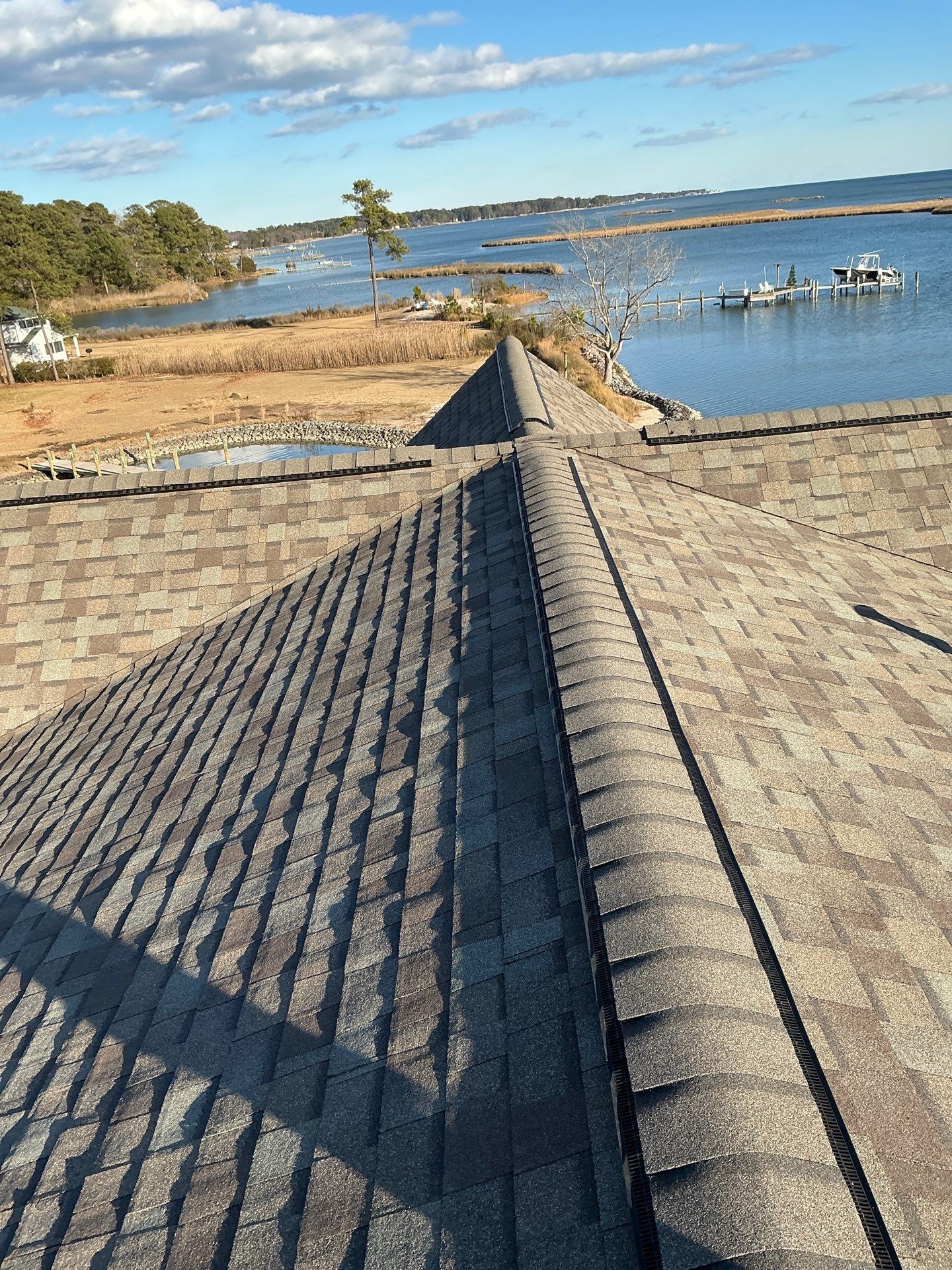 Waterfront Roof Replacement in White Stone, VA by Cade Construction