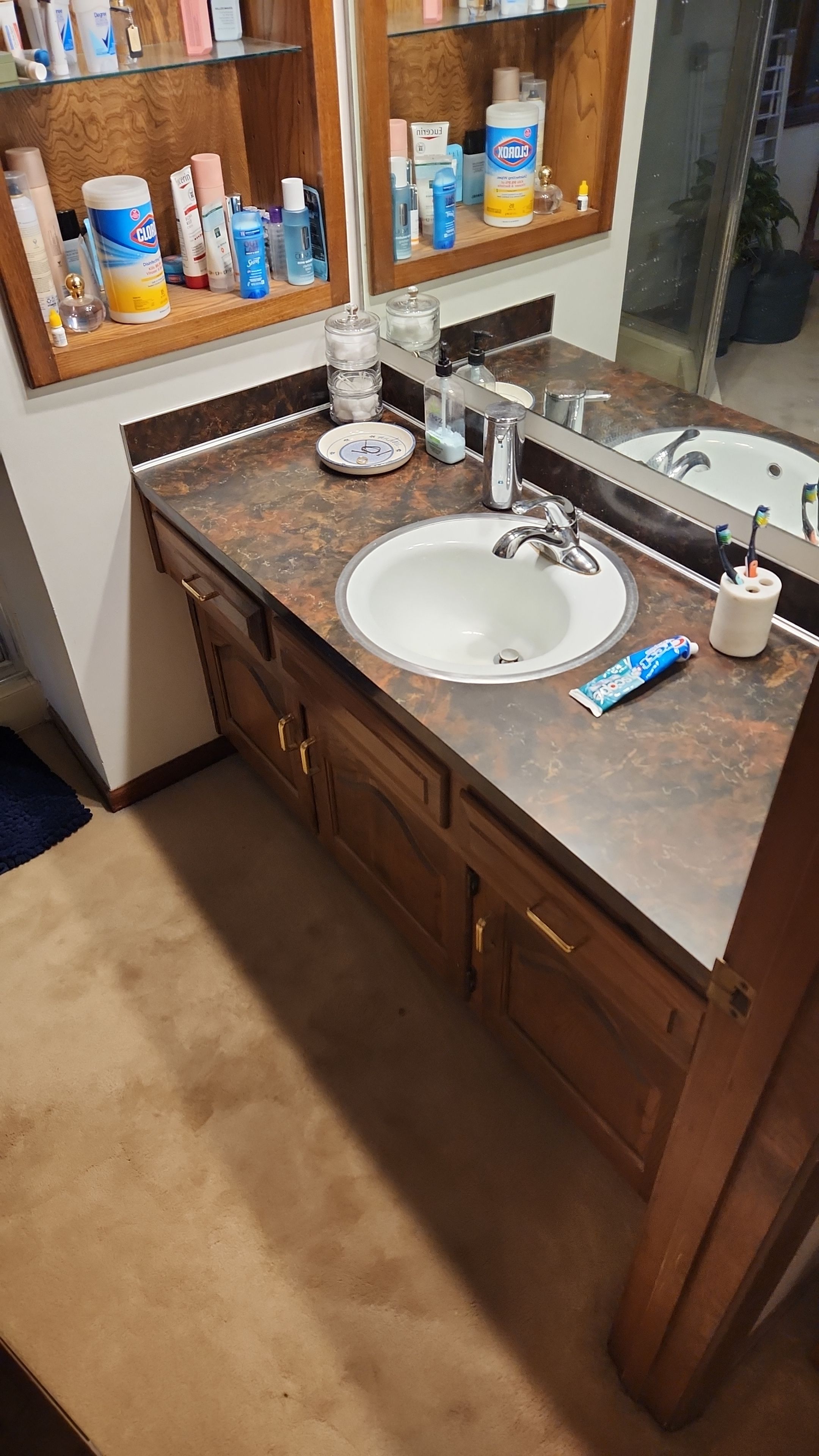 Full Bathroom Remodel, customer painting themselves by The Shower Company