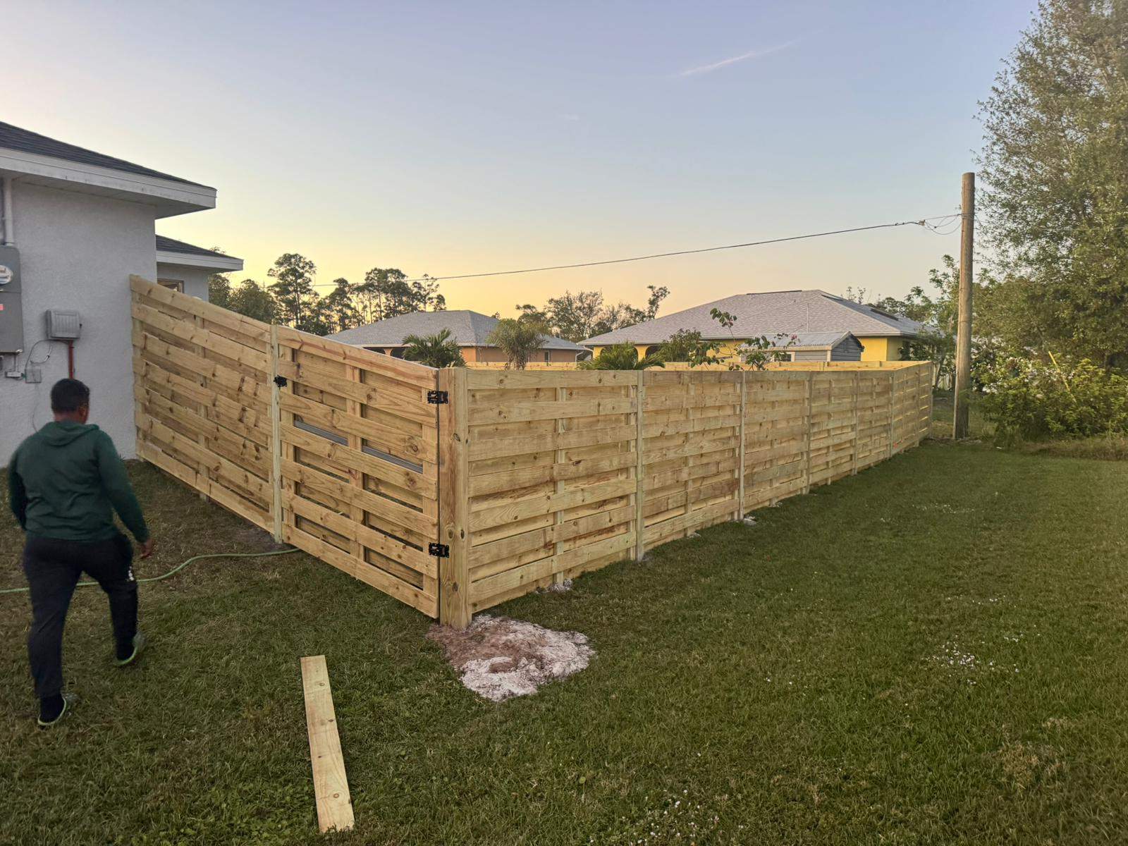 Horizontal Shadowbox Installation in Port Charlotte by True Fence LLC