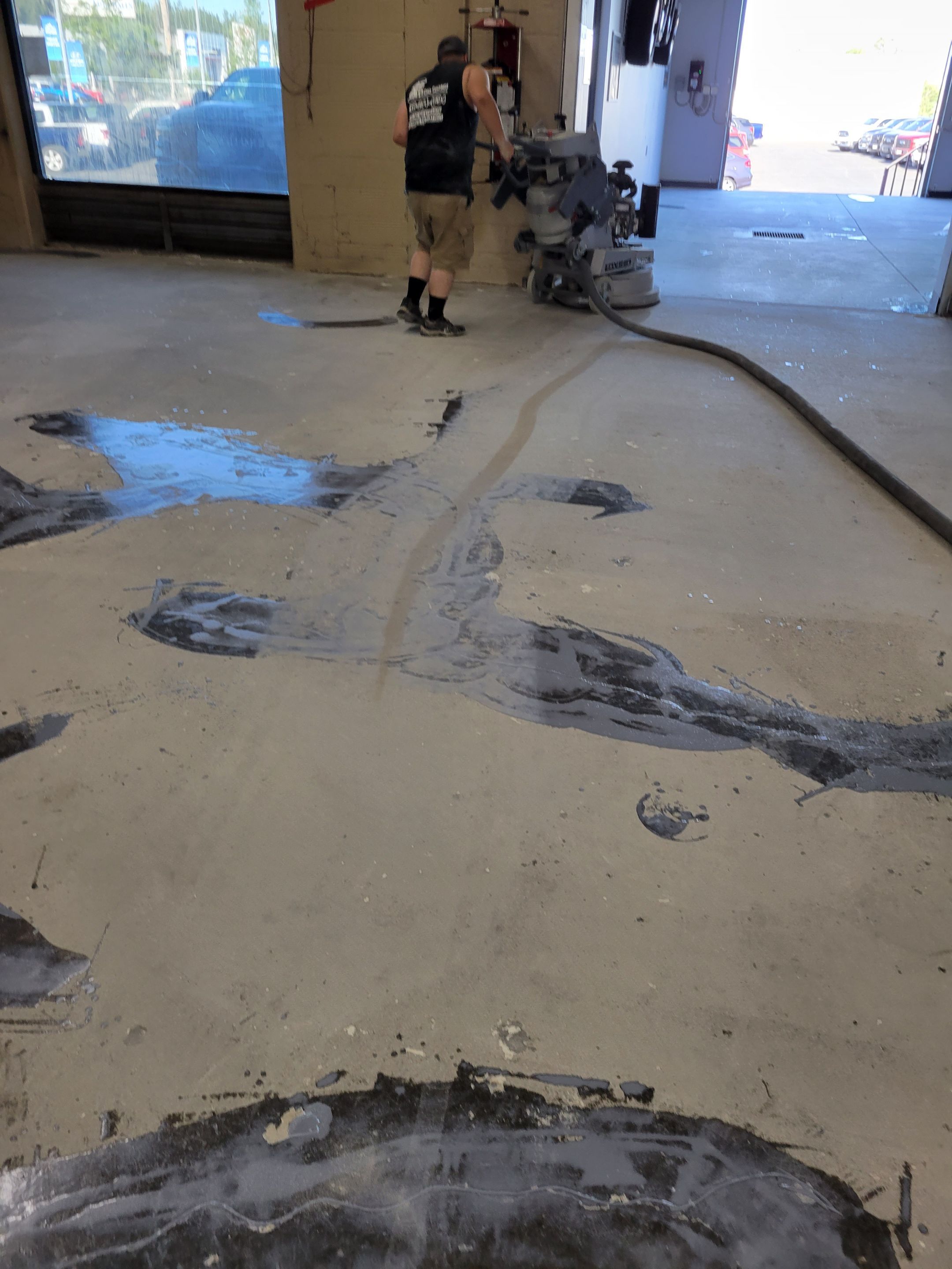 Commercial Floor Transformation using Penntek Shop Floor System by Croc Coatings, LLC