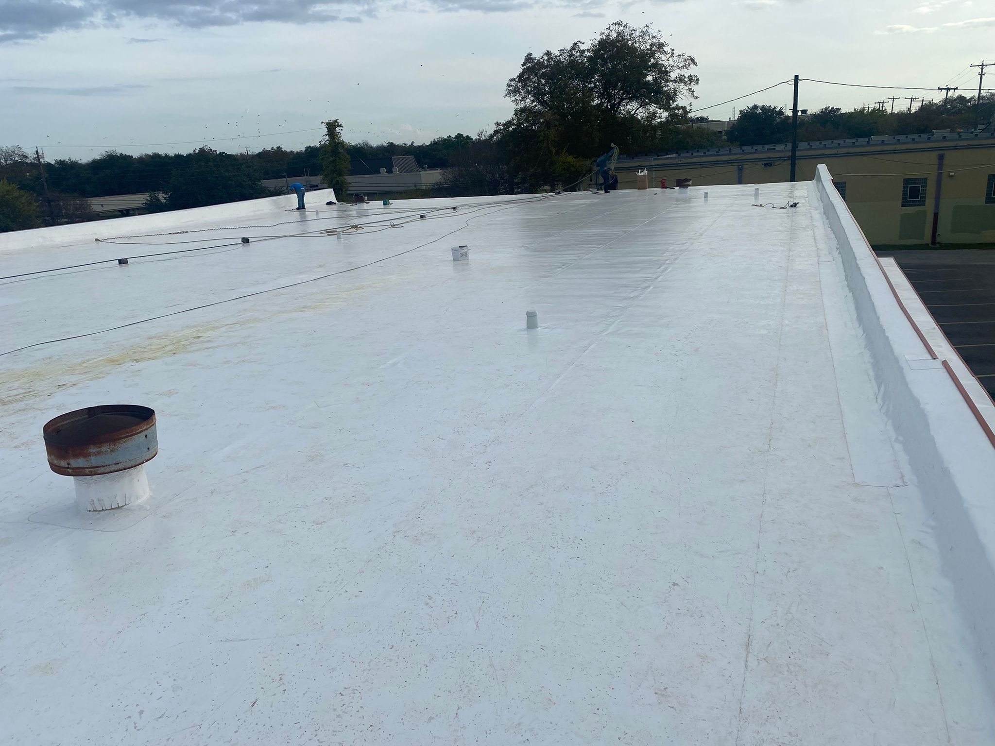 San Antonio Post Office Recover with a 20 year NDL warranty by Grell Roofing, LLC