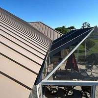 24ga 1.5" Mechanical Seam Buckskin  by Total Roofing System The Metal Roof Experts