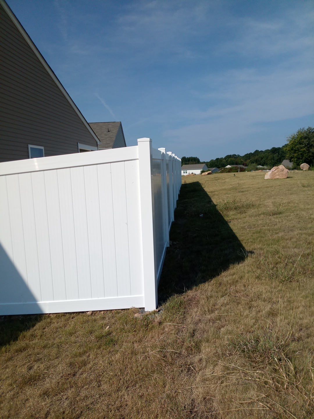 Hamilton Vinyl Privacy Project in Zebulon by Superior Fence and Rail