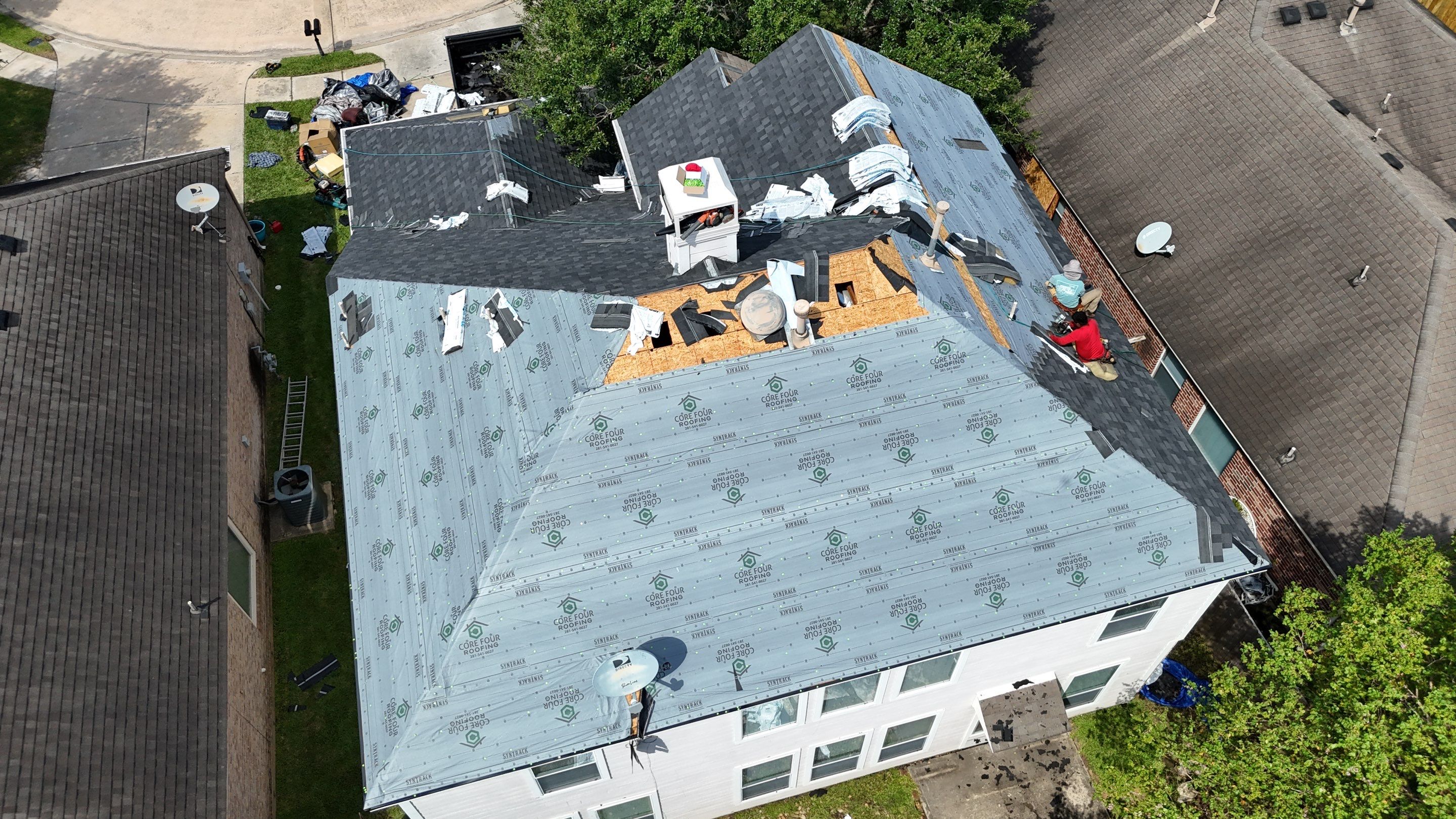 Residential Roofing Installation using IKO Dynasty by Core Four Roofing
