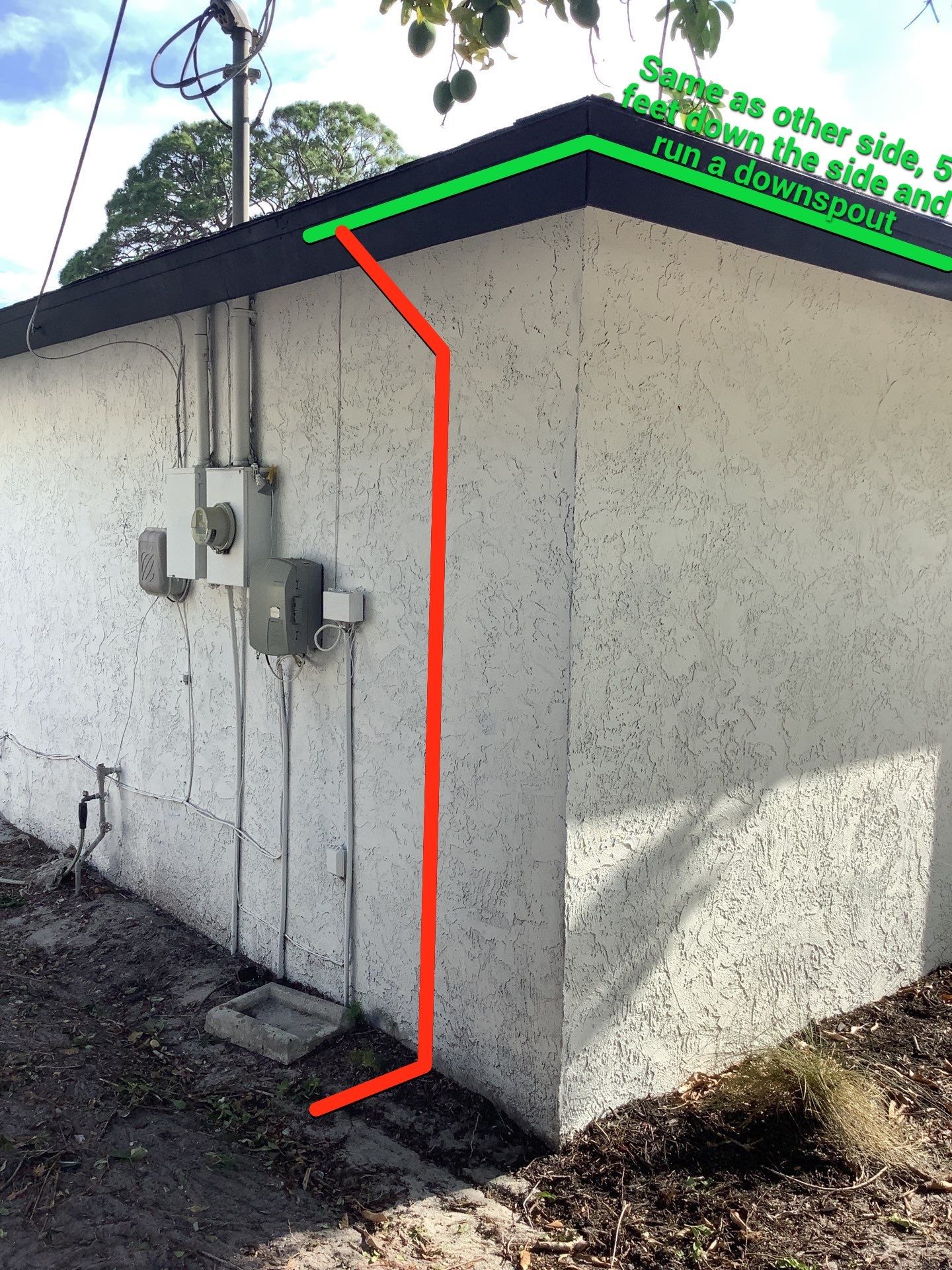 Black seamless gutters and downspouts installation in Sarasota, FL by Gutter Professors