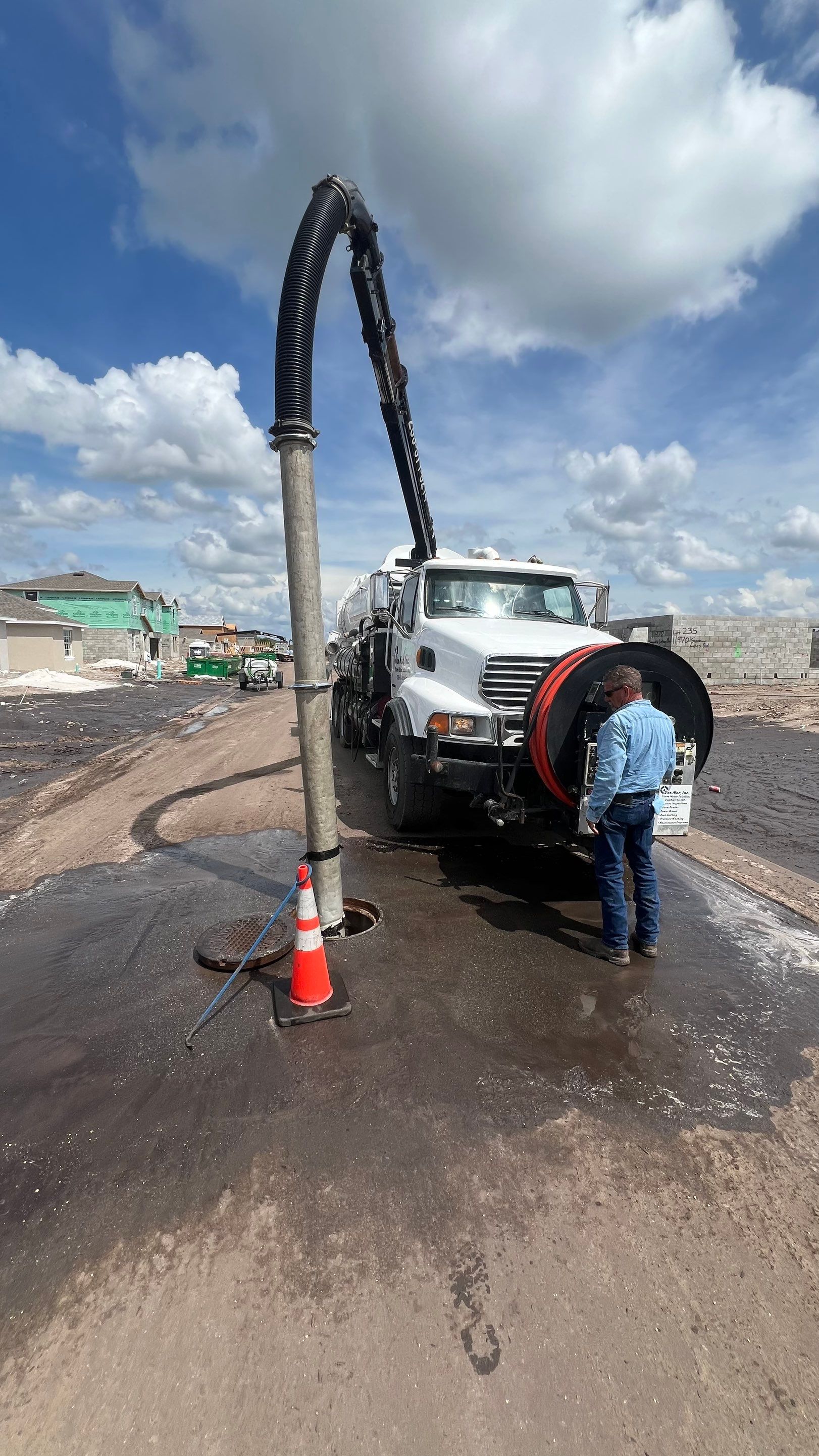 Lehigh Acres New Construction Community Sewer System Cleaning Part 1 by APS Power & Water
