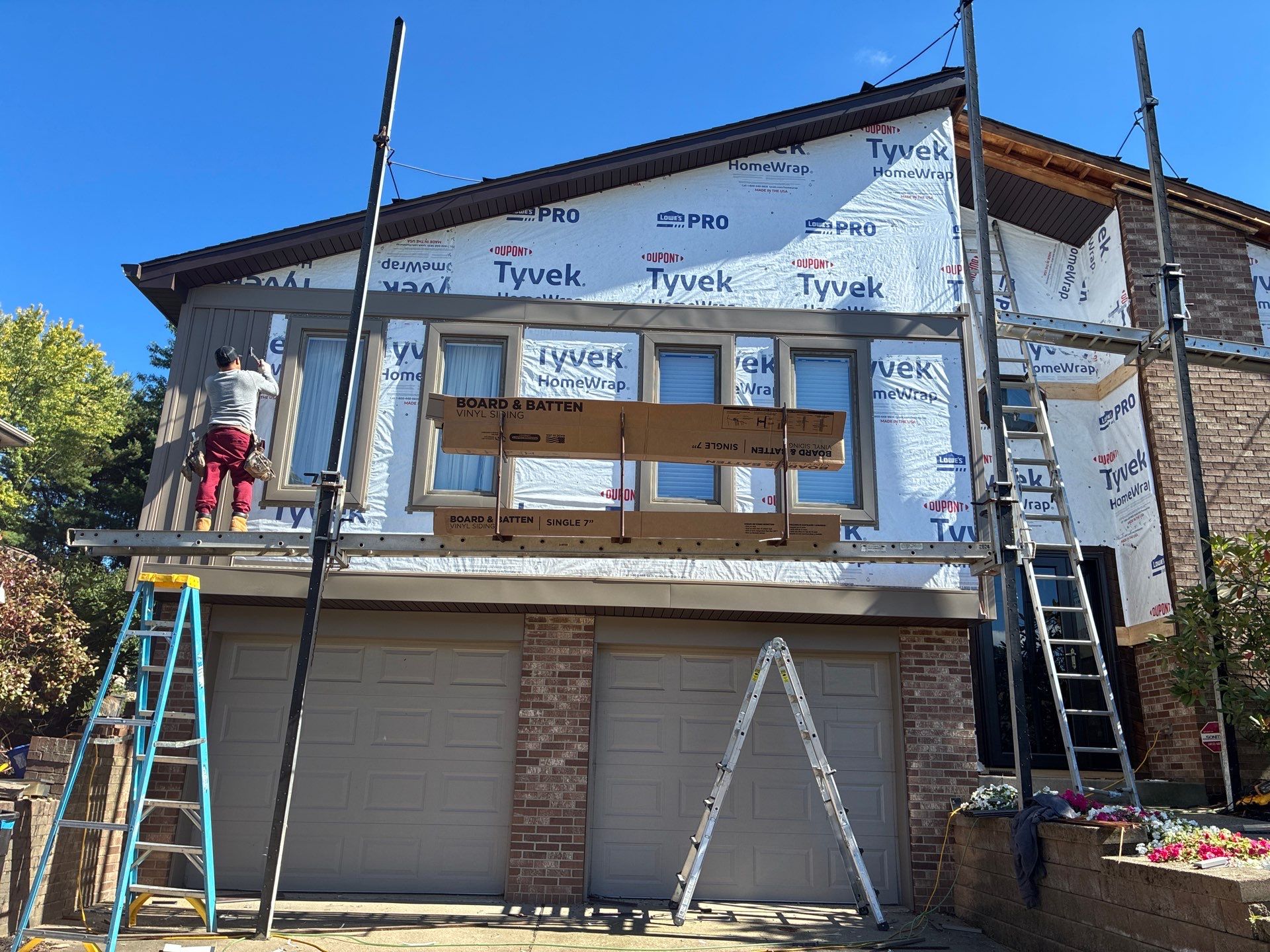 Ovation Board and Batten in Rugged Canyon Home Renovation by Ideal Siding Pittsburgh