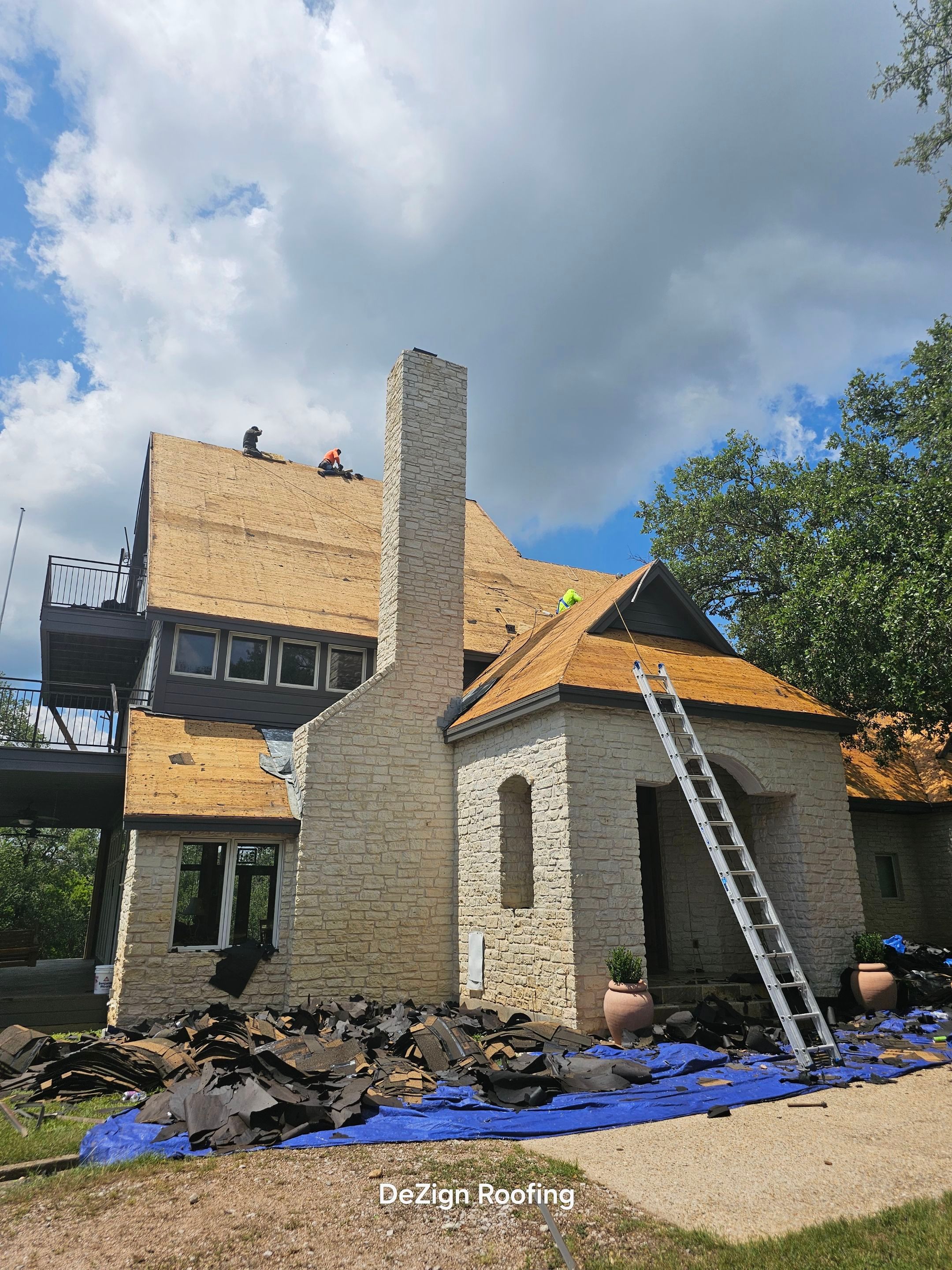 Residential Roofing Installation using IKO Nordic Granite Black by DeZign Roofing & Exteriors