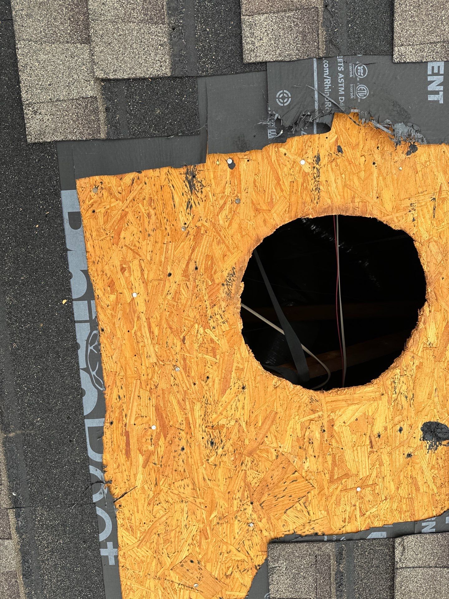 Hail Damage using Owen's Corning Duration (Lifetime) Shingles by Roof Repair Company