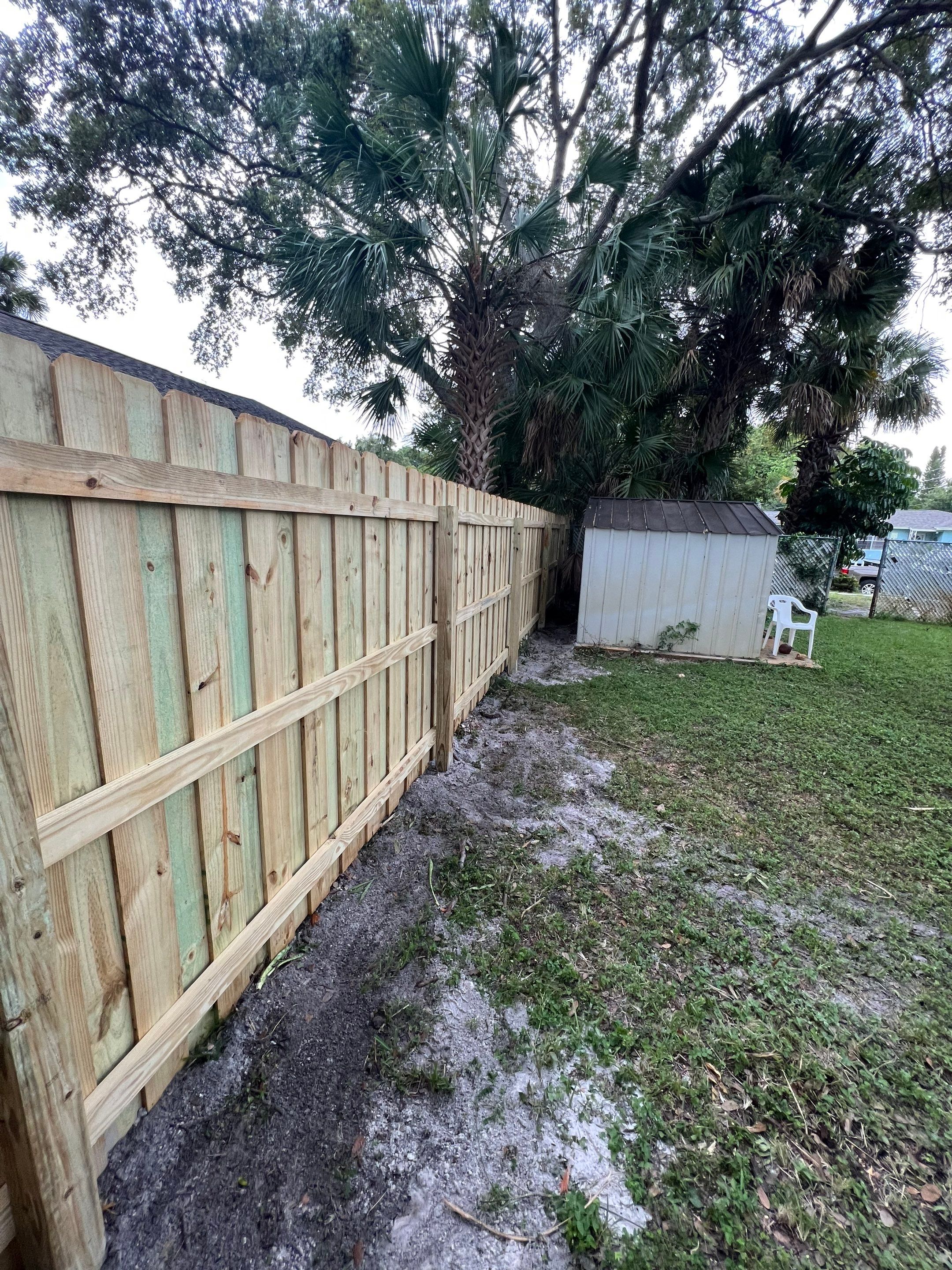 St. Petersburg 6ft. Tall Treated Board on Board by Asap fence and gates, LLC
