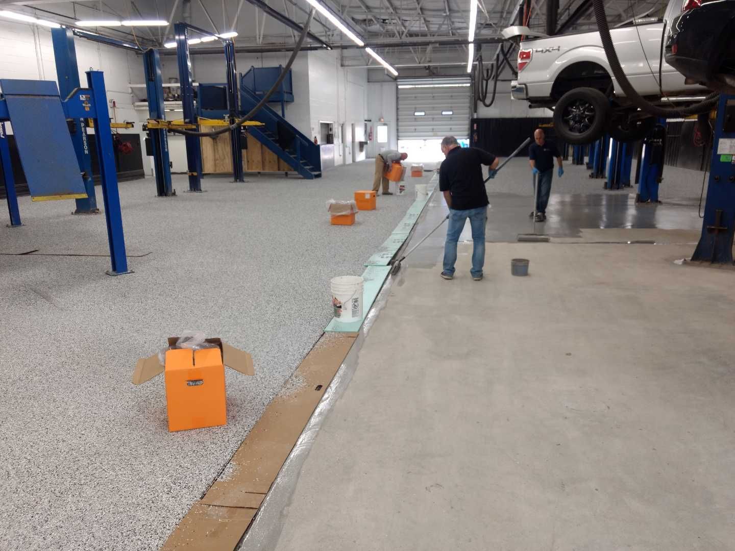 Commerical  using Domino by Fantastic Floors by Miller Custom Exteriors 