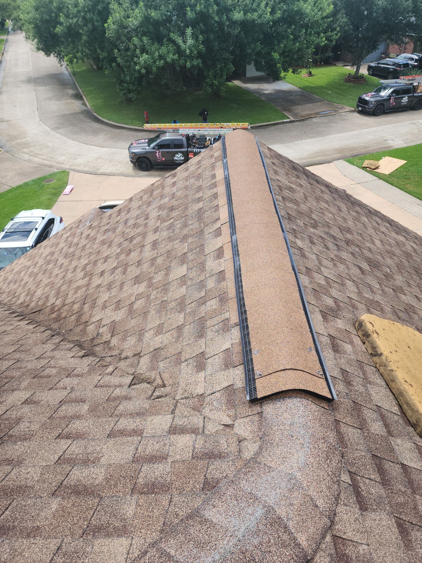 Hail Damage using Owen's Corning Duration (Lifetime) Shingles by Roof Repair Company
