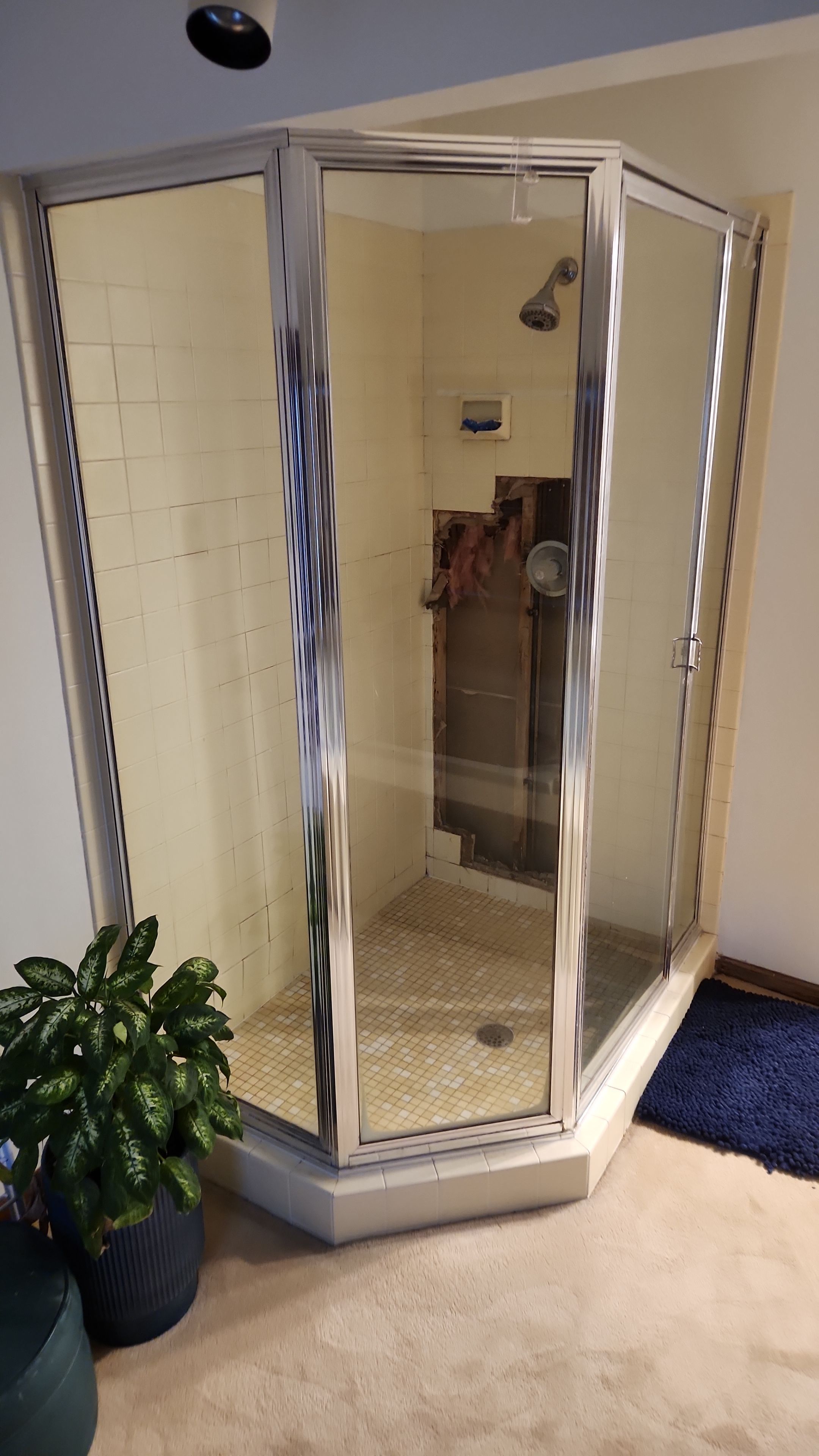 Full Bathroom Remodel, customer painting themselves by The Shower Company