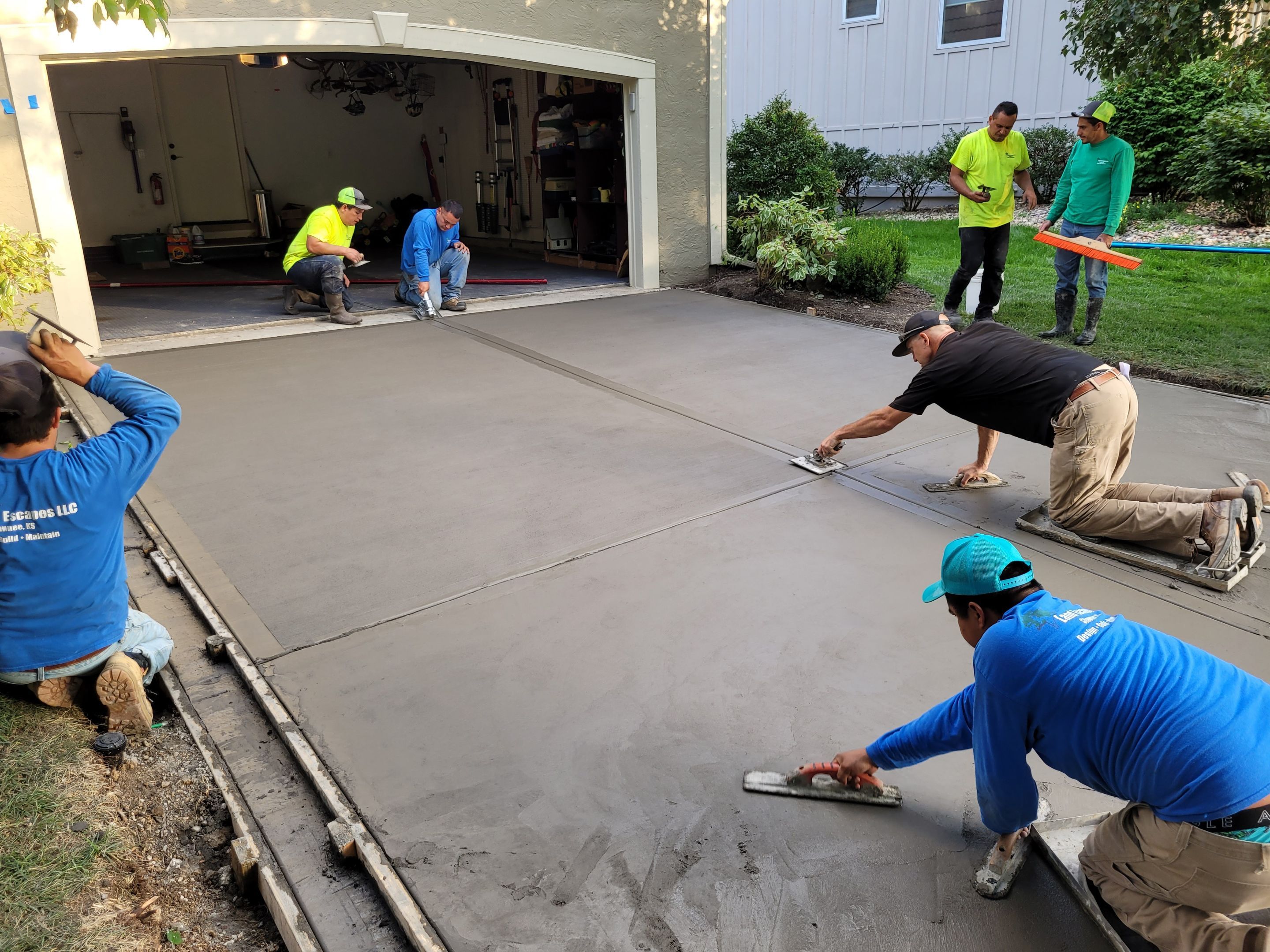 New Driveway and Sidewalk by LAND ESCAPES LLC