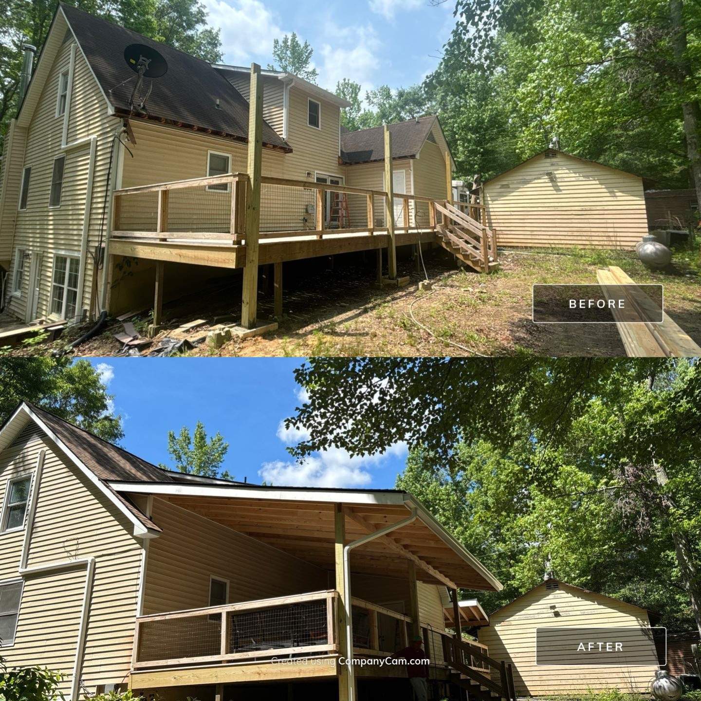 Roof Replacement and cover porch  by Deerfield Roofing LLC