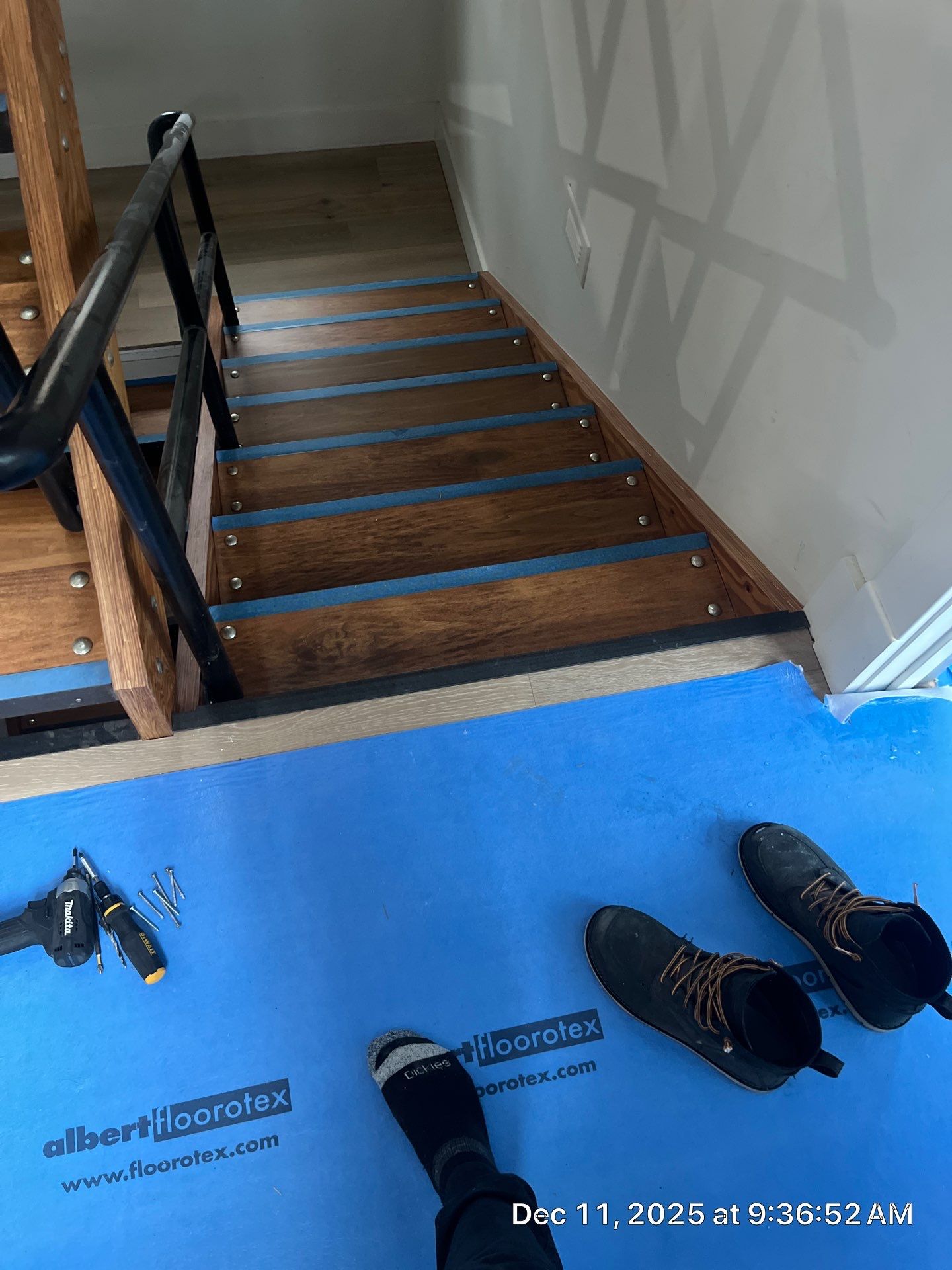 Duchateau Harmattan Hardwood with Matching Treads! by RTBaldwin Hardwood Floors